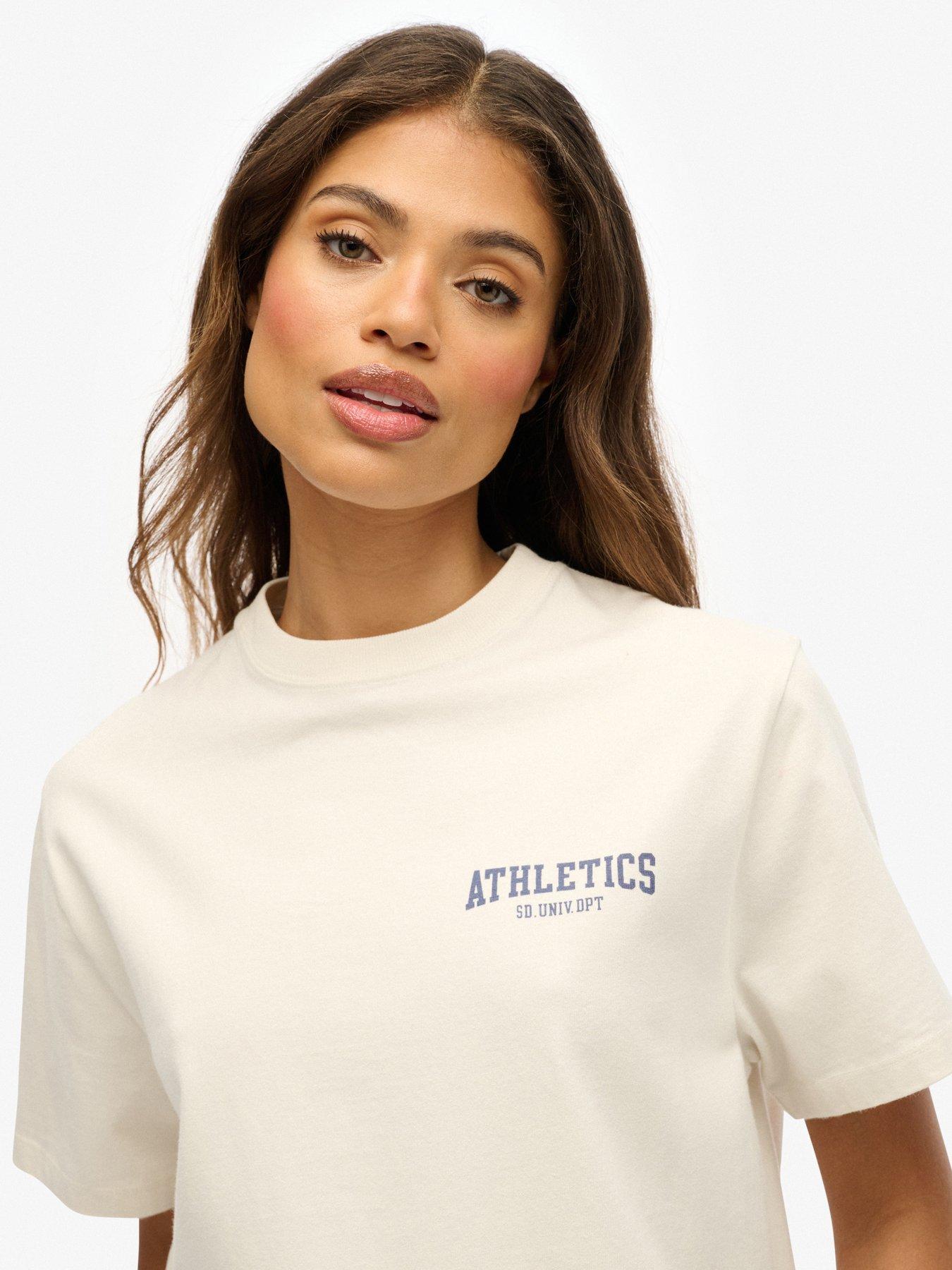  image of superdry-athletic-essentials-oversized-t-shirt-desert-bone-off-white