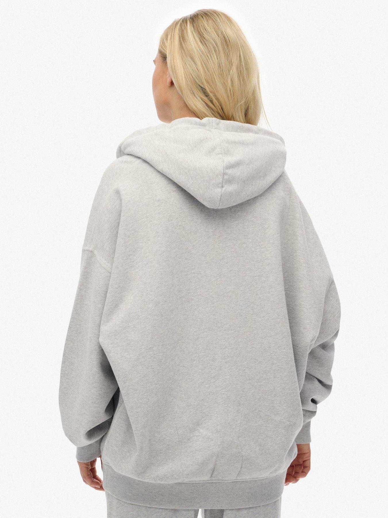  image of superdry-athletic-ess-oversized-ziphood-glacier-grey-marl