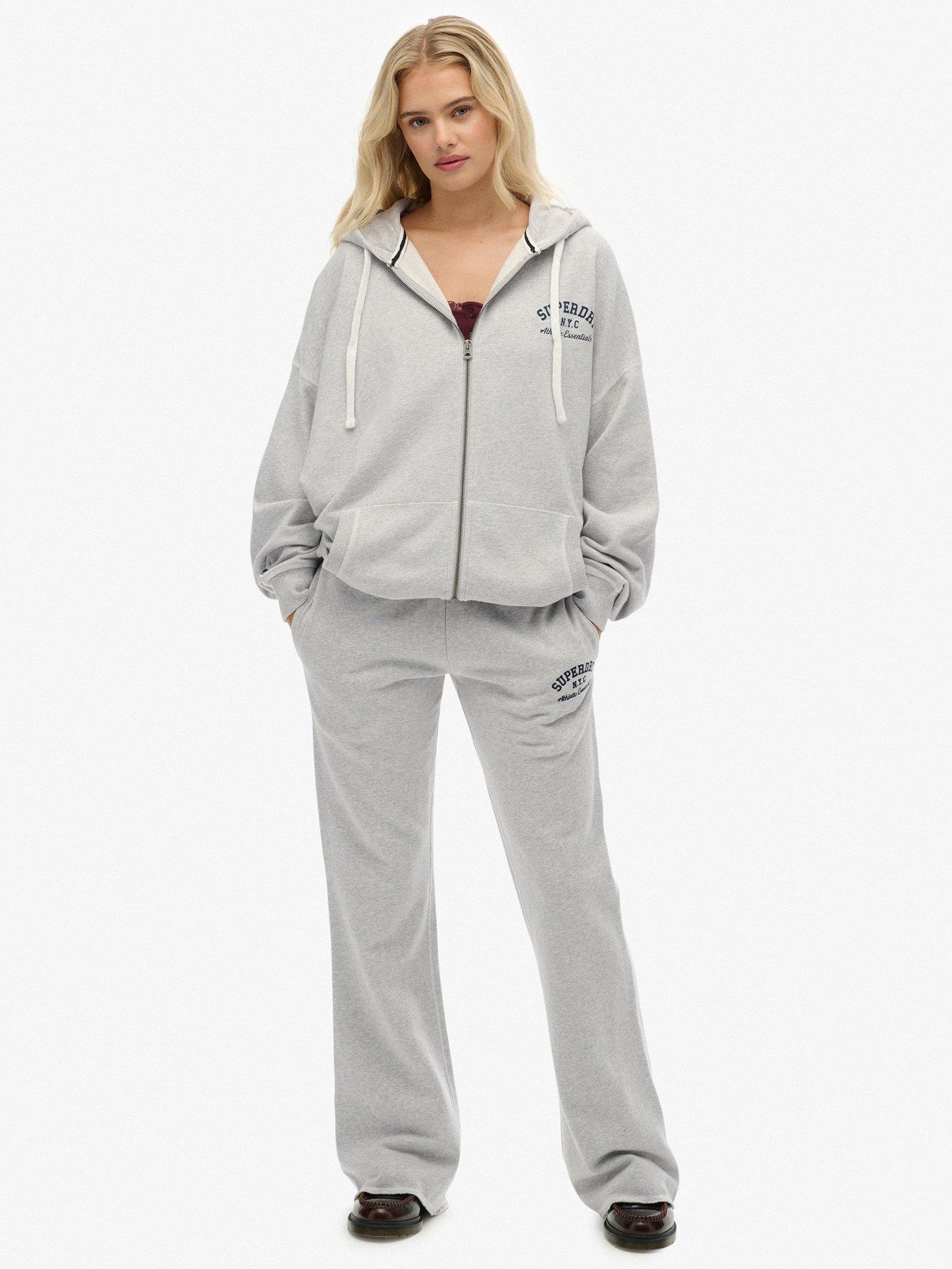  image of superdry-athletic-ess-oversized-ziphood-glacier-grey-marl