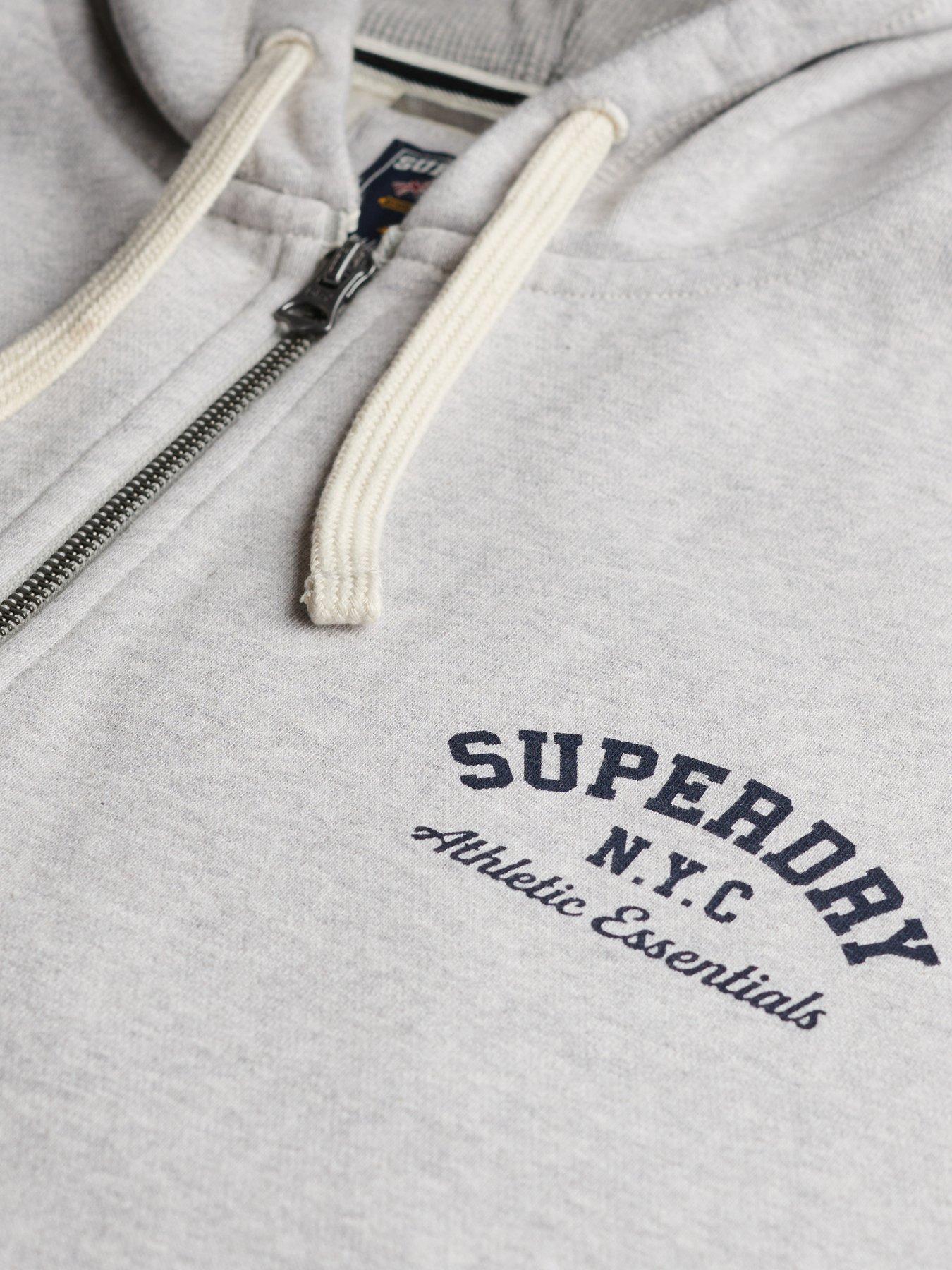  image of superdry-athletic-ess-oversized-ziphood-glacier-grey-marl