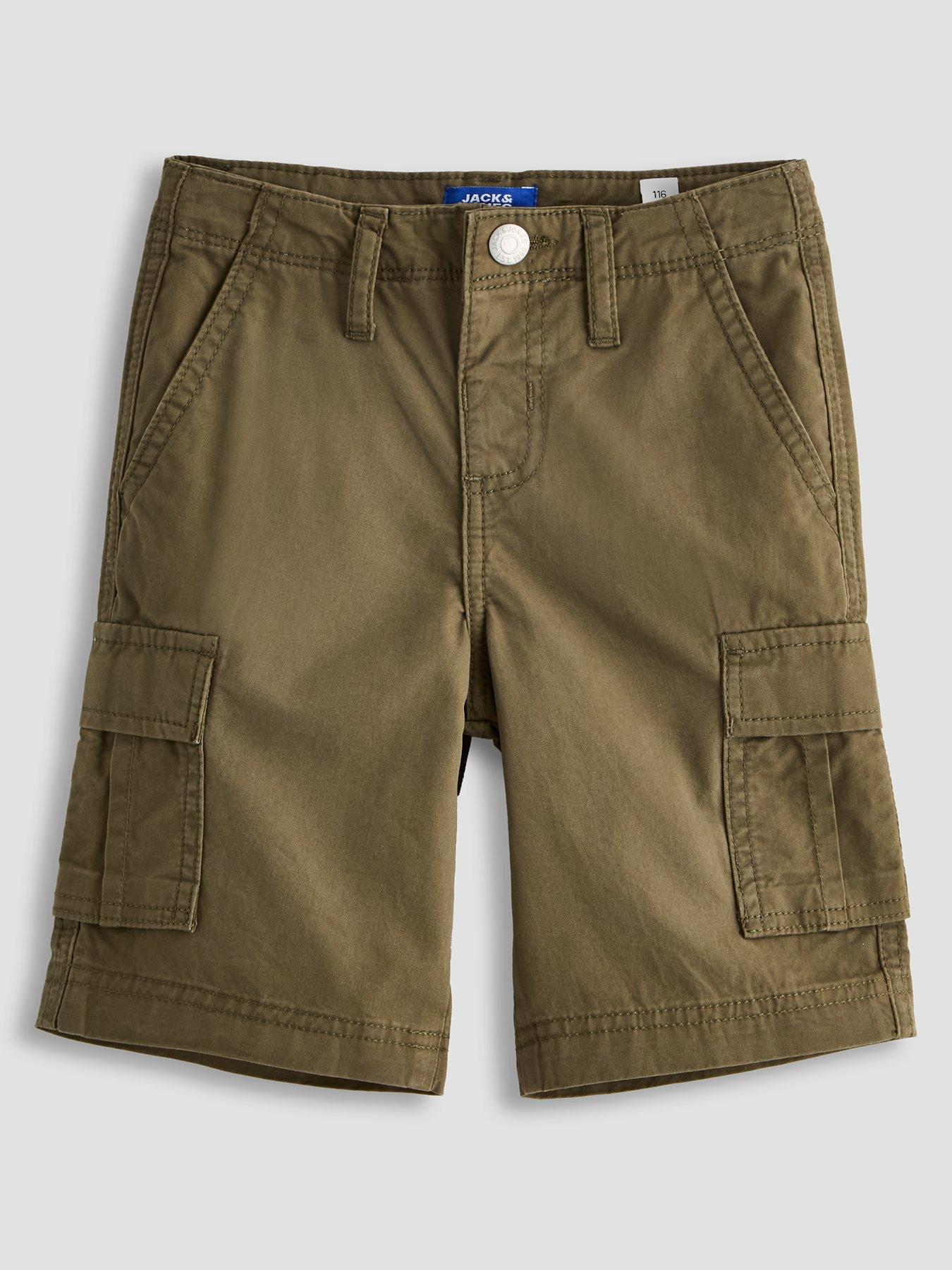 Jack & Jones Mini Younger Boys Matty Cargo Shorts - Olive Night