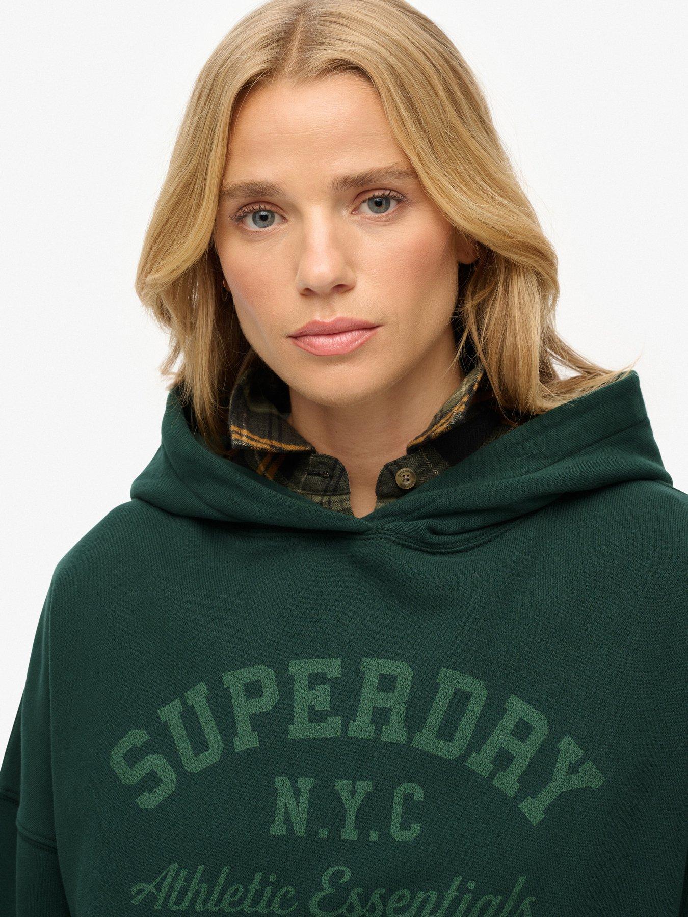  image of superdry-athletic-essentials-relax-hood-enamel-green