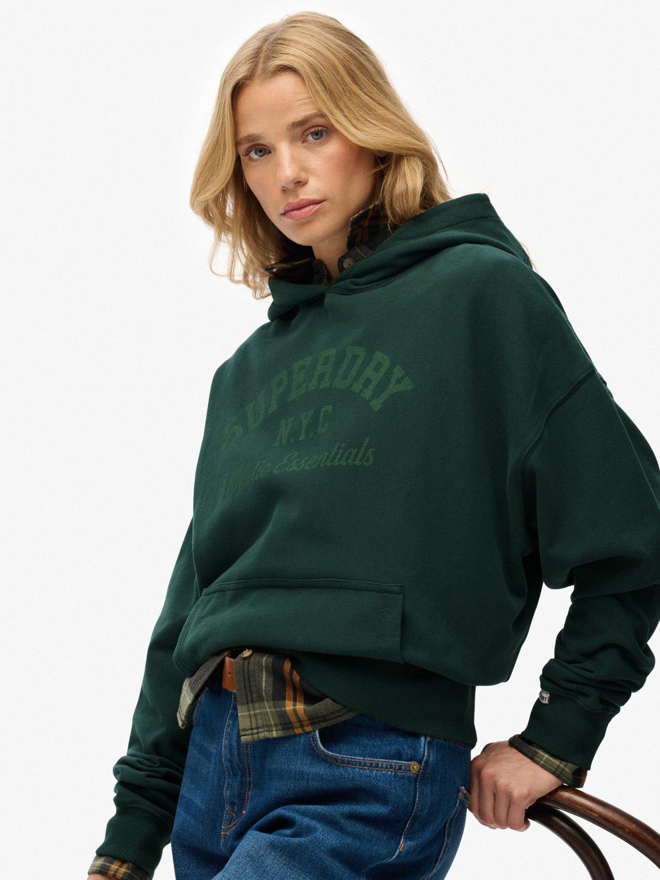  image of superdry-athletic-essentials-relax-hood-enamel-green