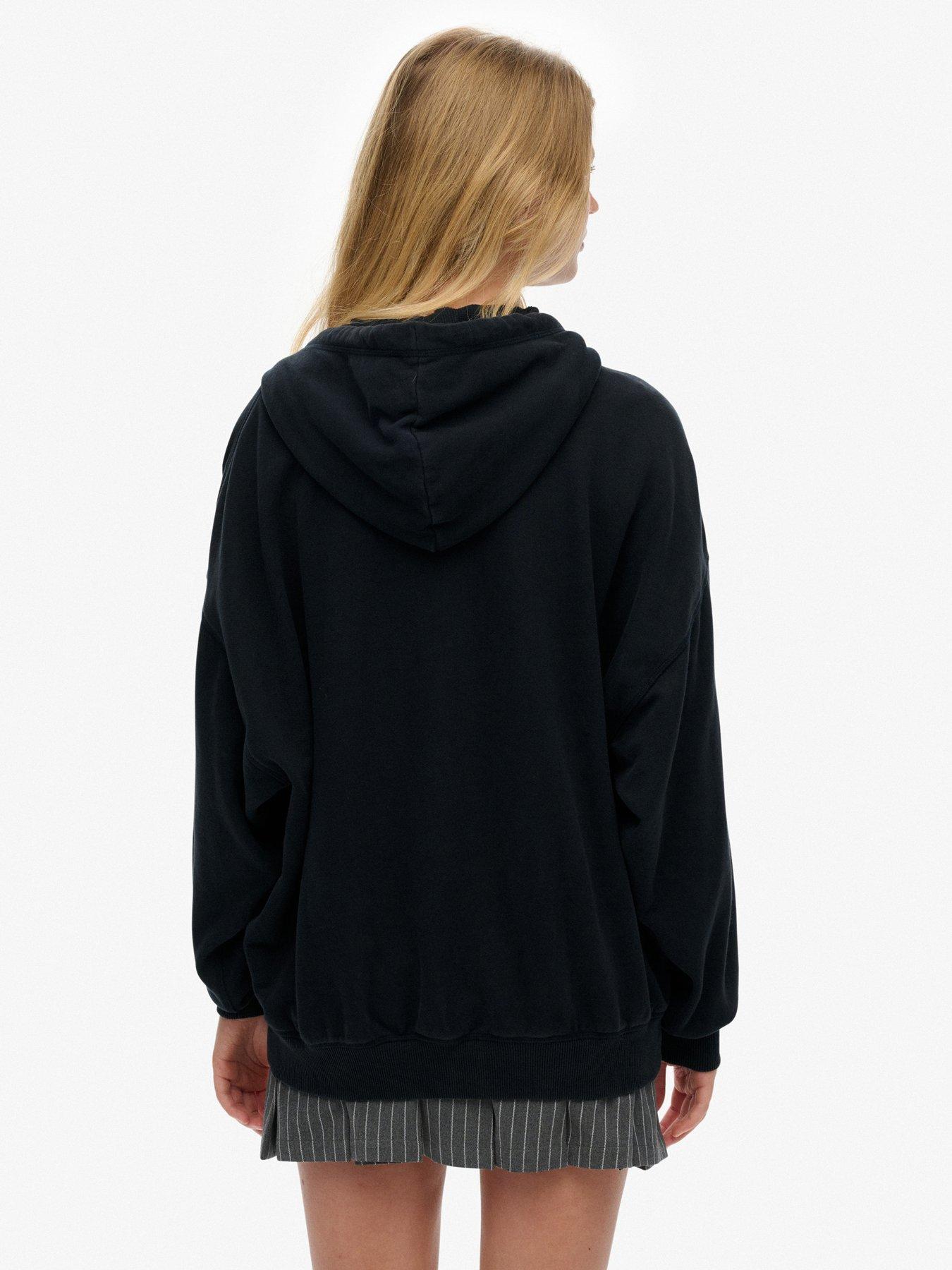  image of superdry-athletic-oversized-ziphood-navy-eclipse-off-white