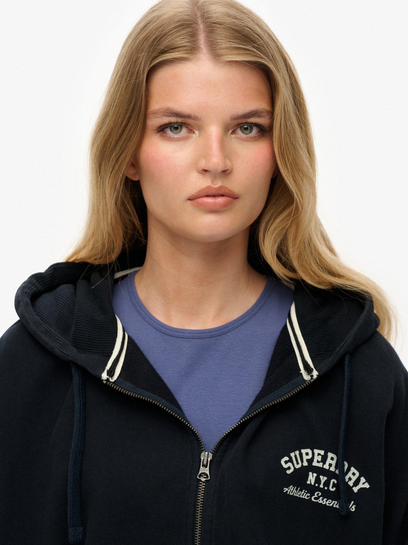  image of superdry-athletic-oversized-ziphood-navy-eclipse-off-white