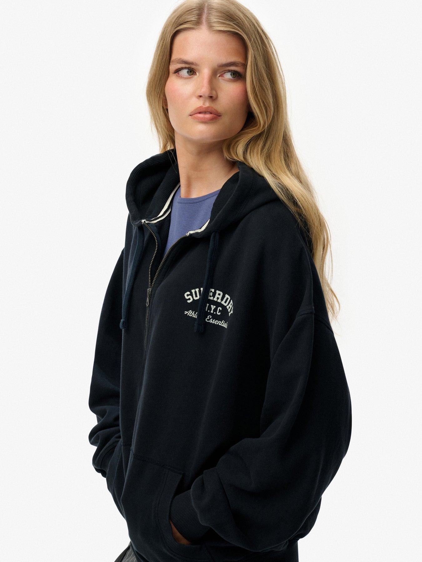  image of superdry-athletic-oversized-ziphood-navy-eclipse-off-white