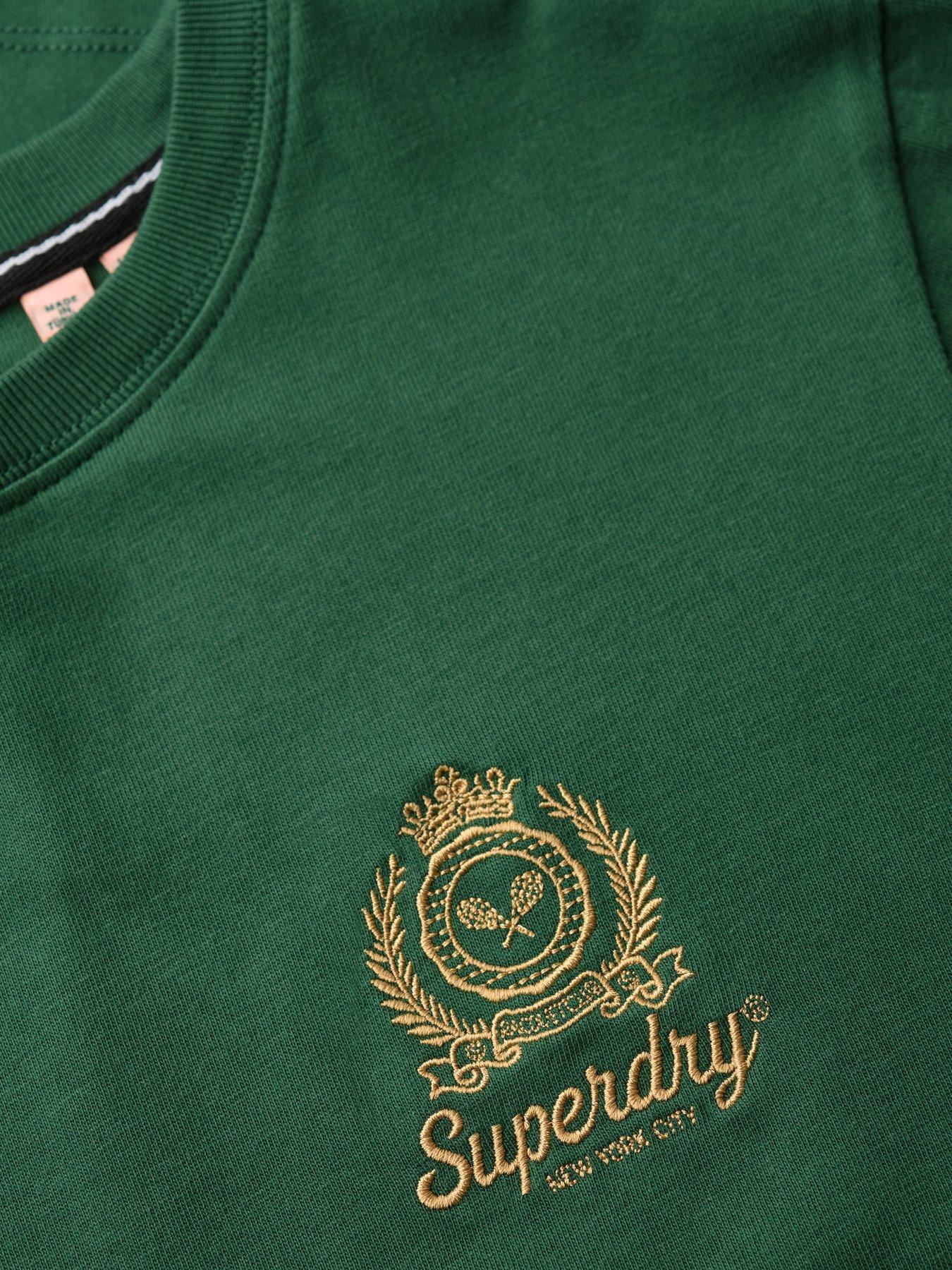  image of superdry-country-club-boxy-loose-t-shirt-deep-green