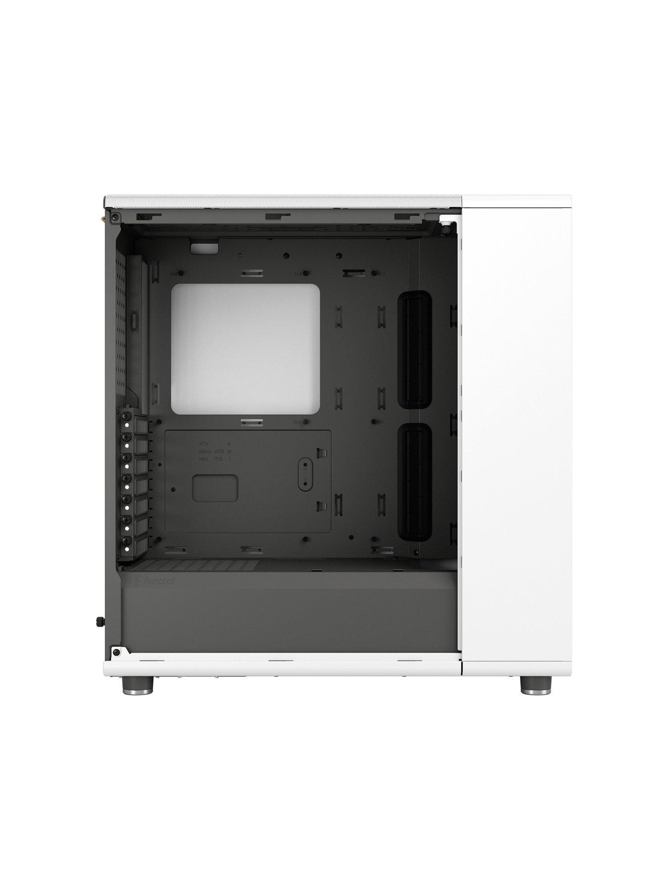  image of fractal-north-chalk-white-tg-clear-tint-pc-case