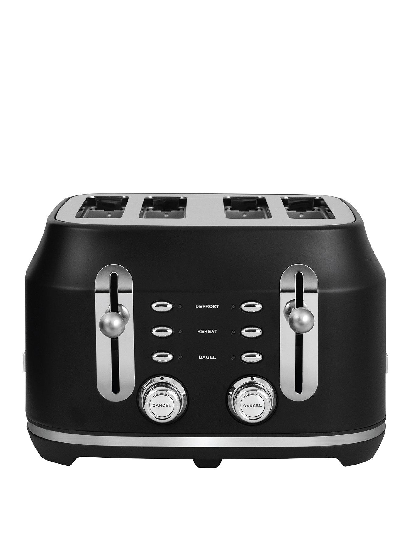 Rangemaster RMCL4S304BK Classic Toaster in Matt Black