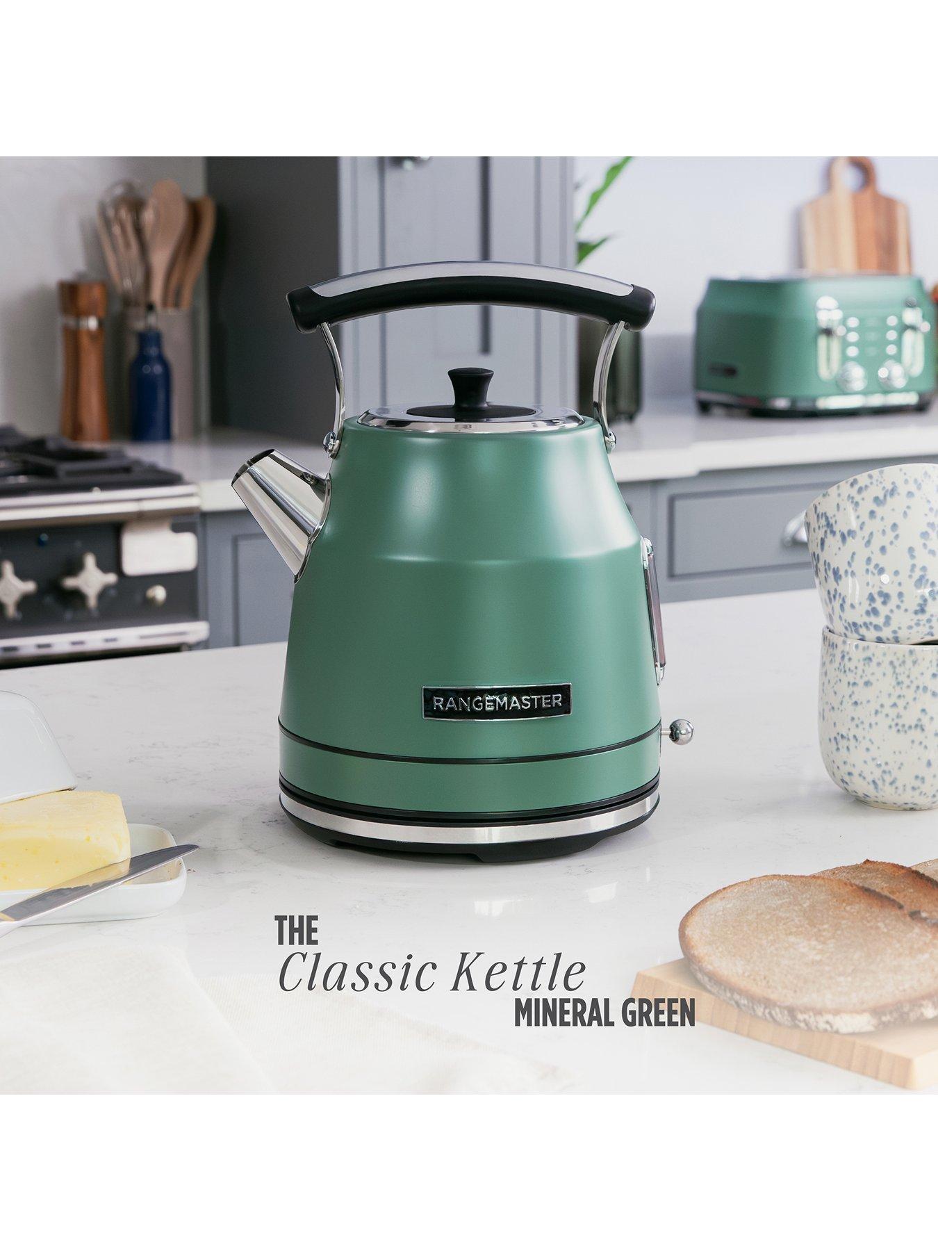  image of russell-hobbs-rangemaster-rmcldk301mg-classic-kettle-in-matt-mineral-green