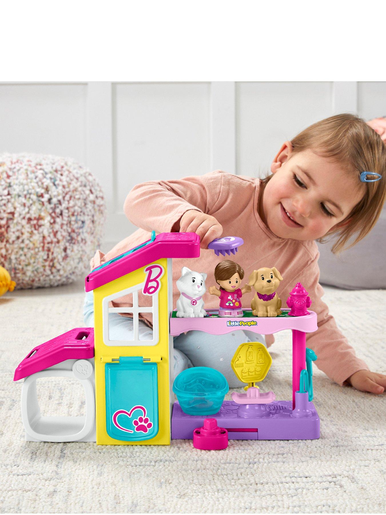 Fisher-Price Little People Barbie Play and Care Pet Spa Musical Toddler Playset, 4 Pieces