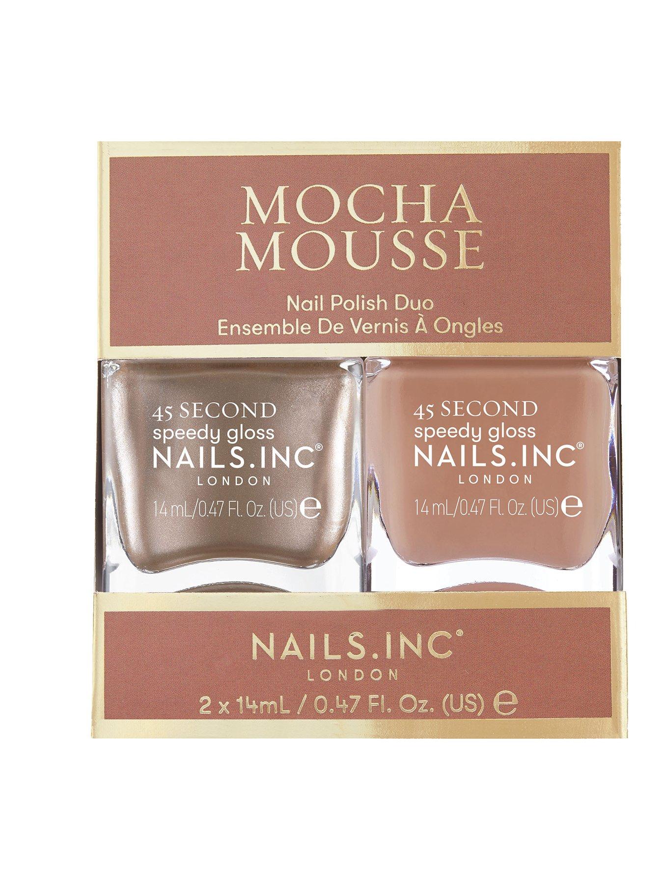 Nails Inc Mocha Mousse Nail Polish Duo (Value £18)