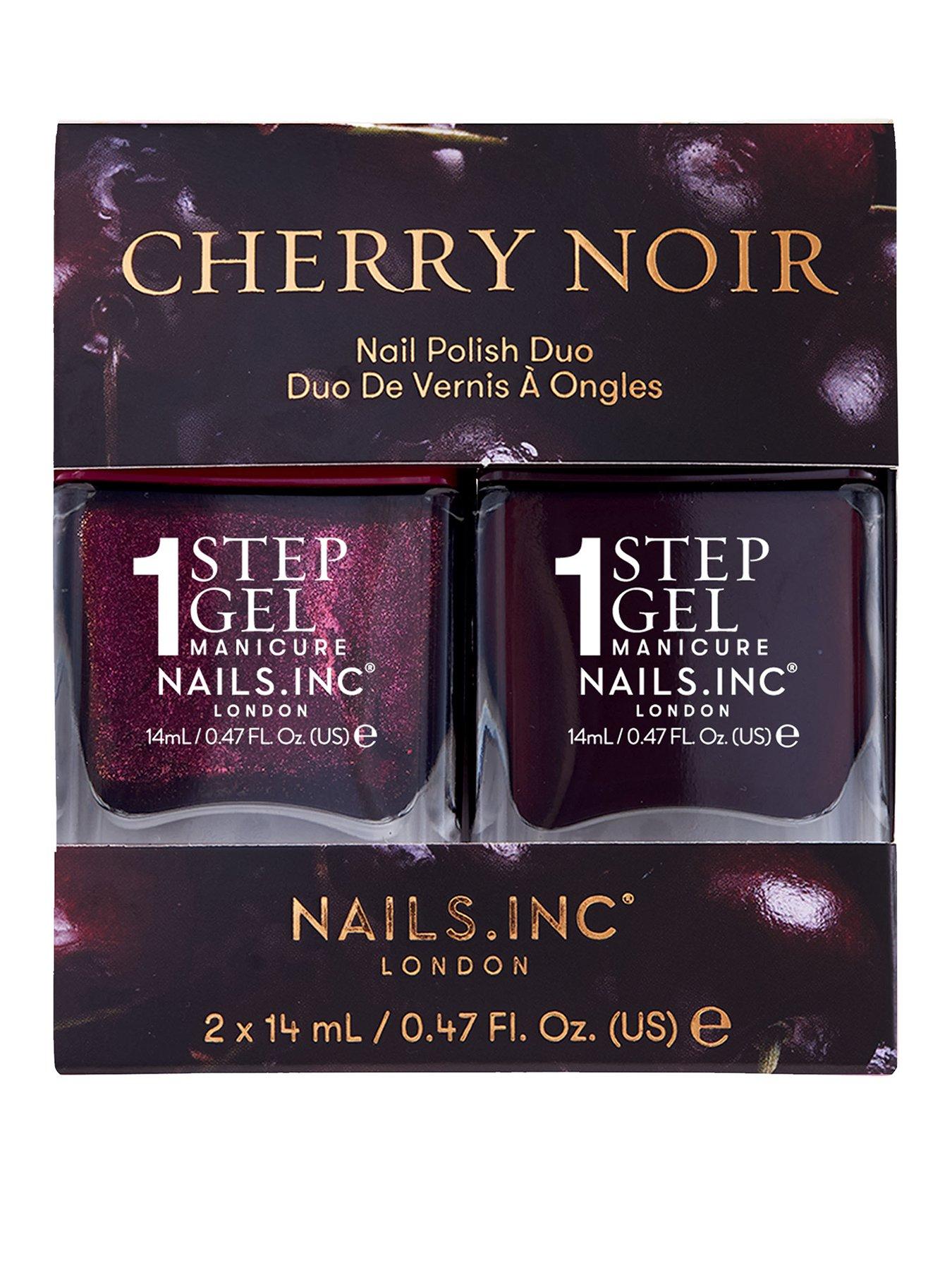 Image 1 of 8 of Nails Inc Cherry Noir Nail Polish Duo&nbsp;(Value &pound;18)