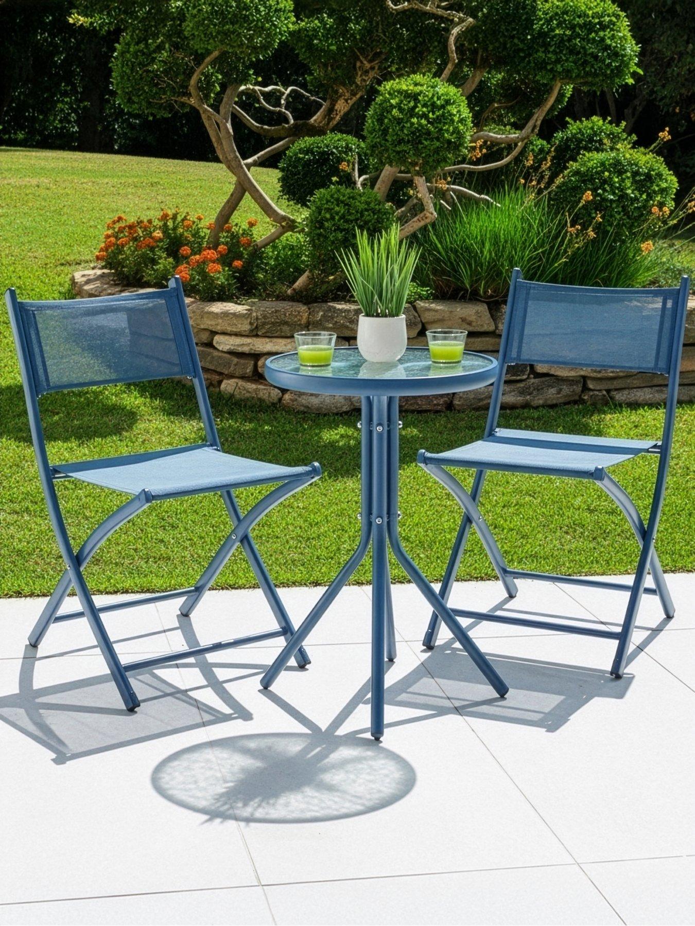 The Very Collection Hawaii 3-Piece Bistro Set Blue
