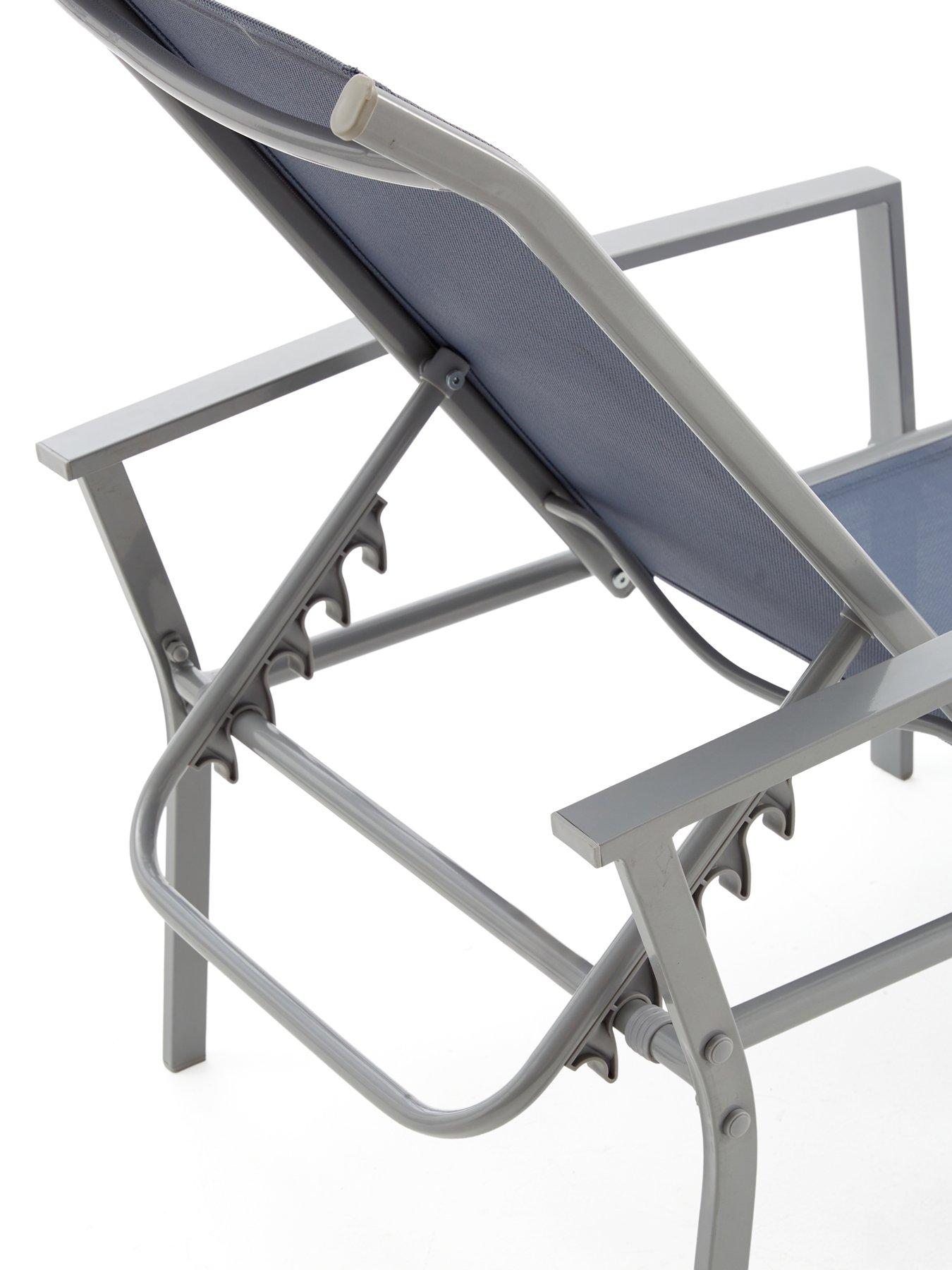 Image 5 of 7 of The Very Collection Set 2 Adjustable Loungers- Navy