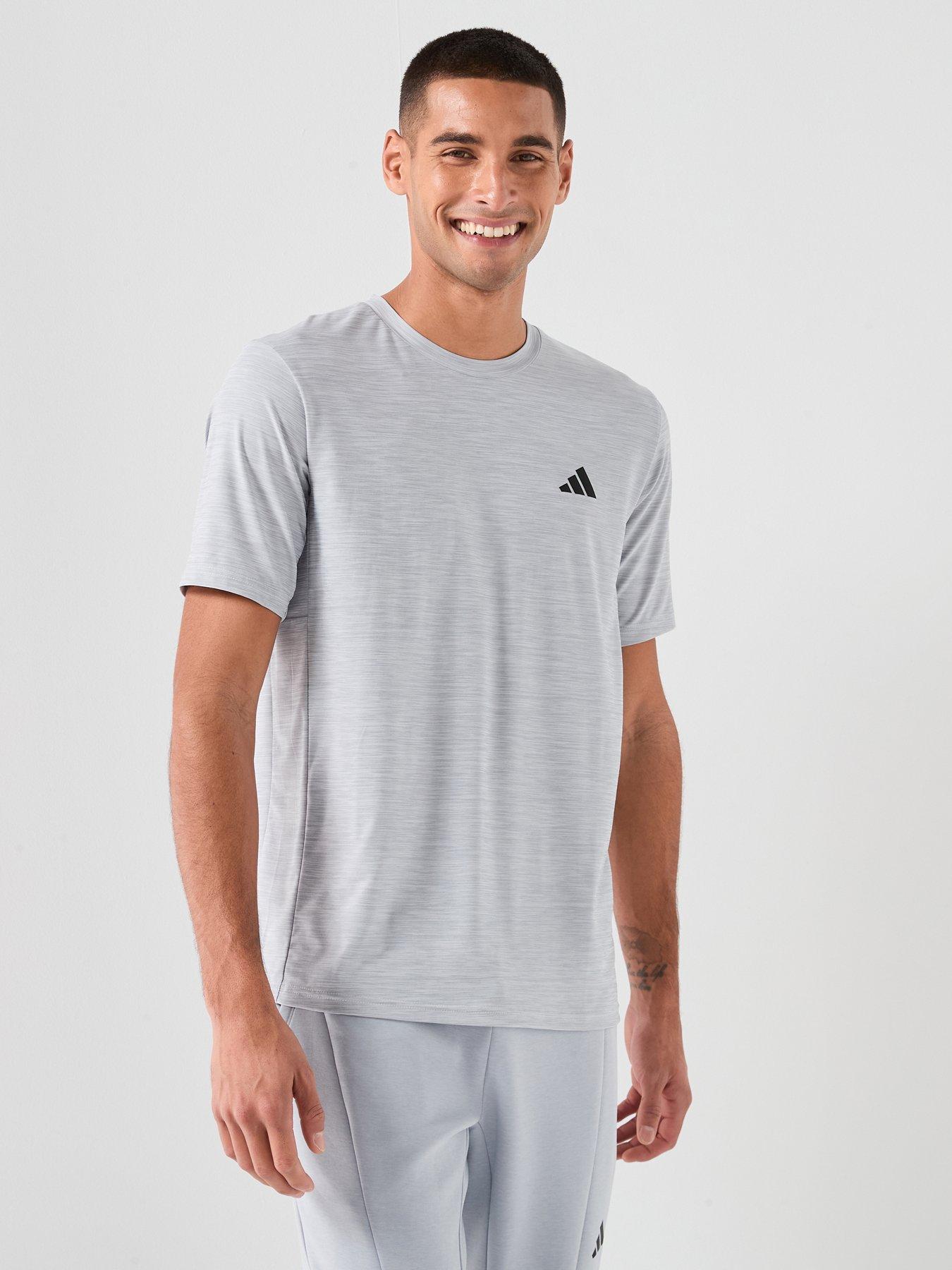 Image 1 of 4 of adidas Mens Training Workout Essentials T-Shirt - Grey