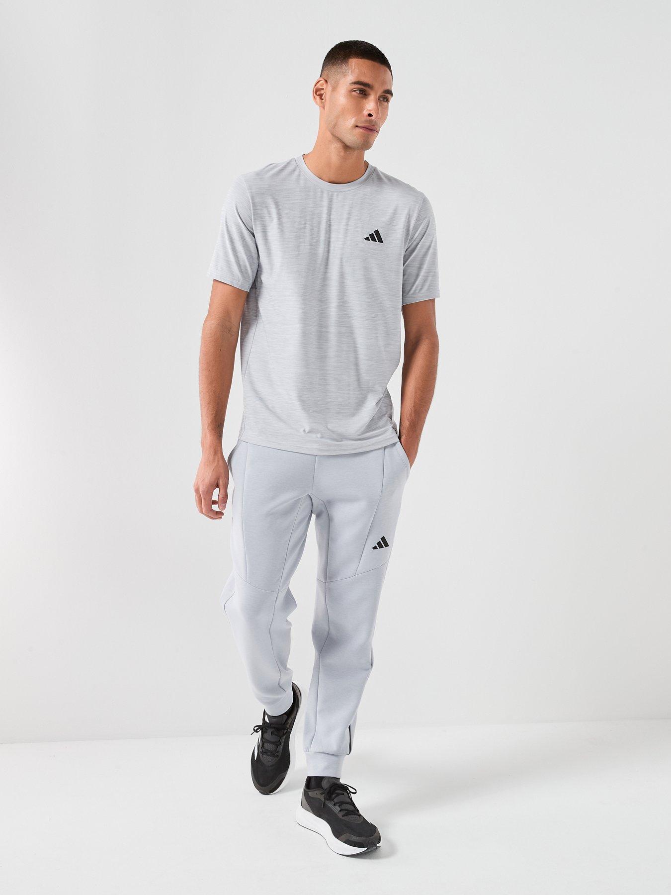 Image 3 of 4 of adidas Mens Training Workout Essentials T-Shirt - Grey