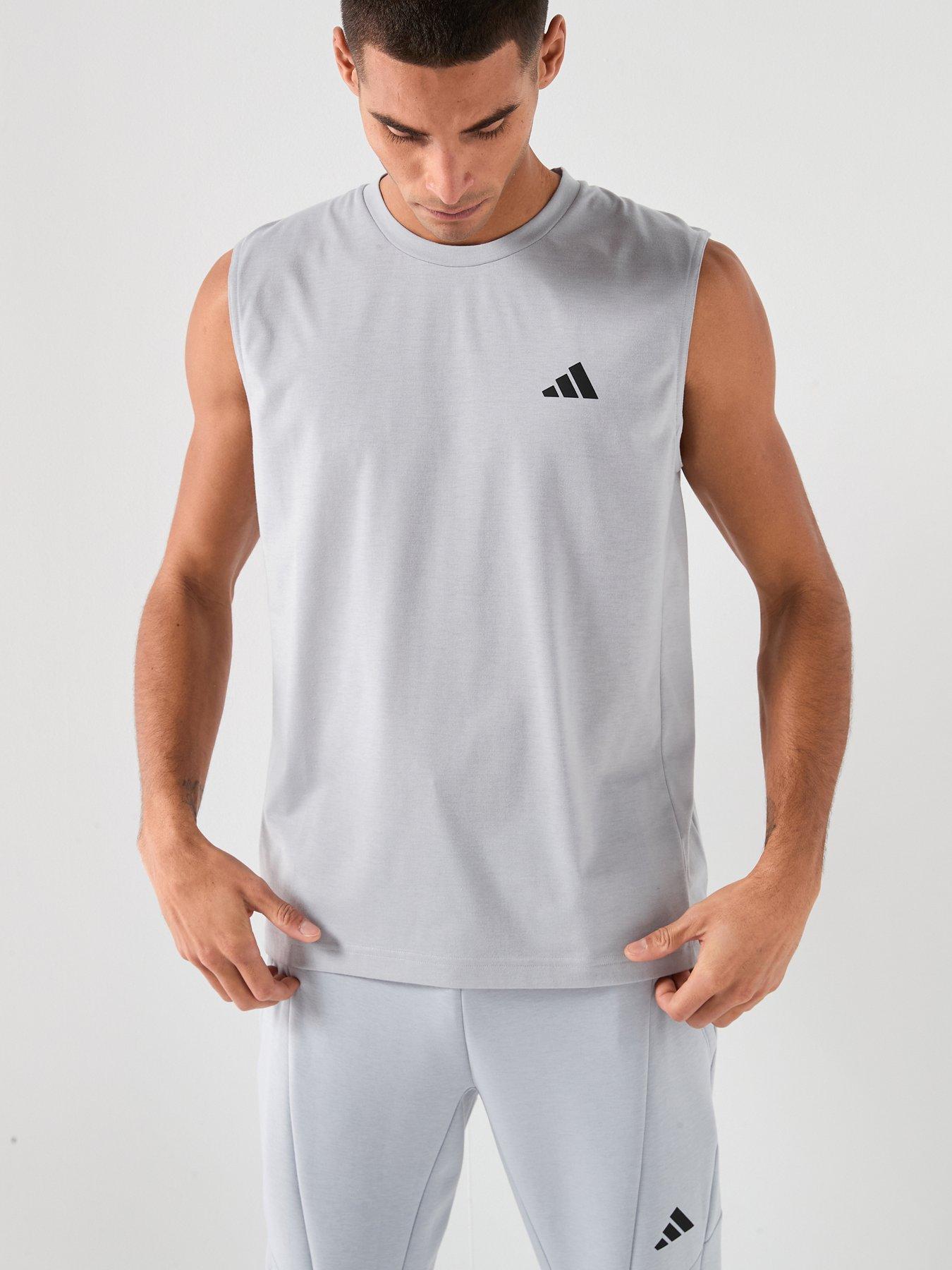 adidas Mens Training Workout Essentials Tank - Grey