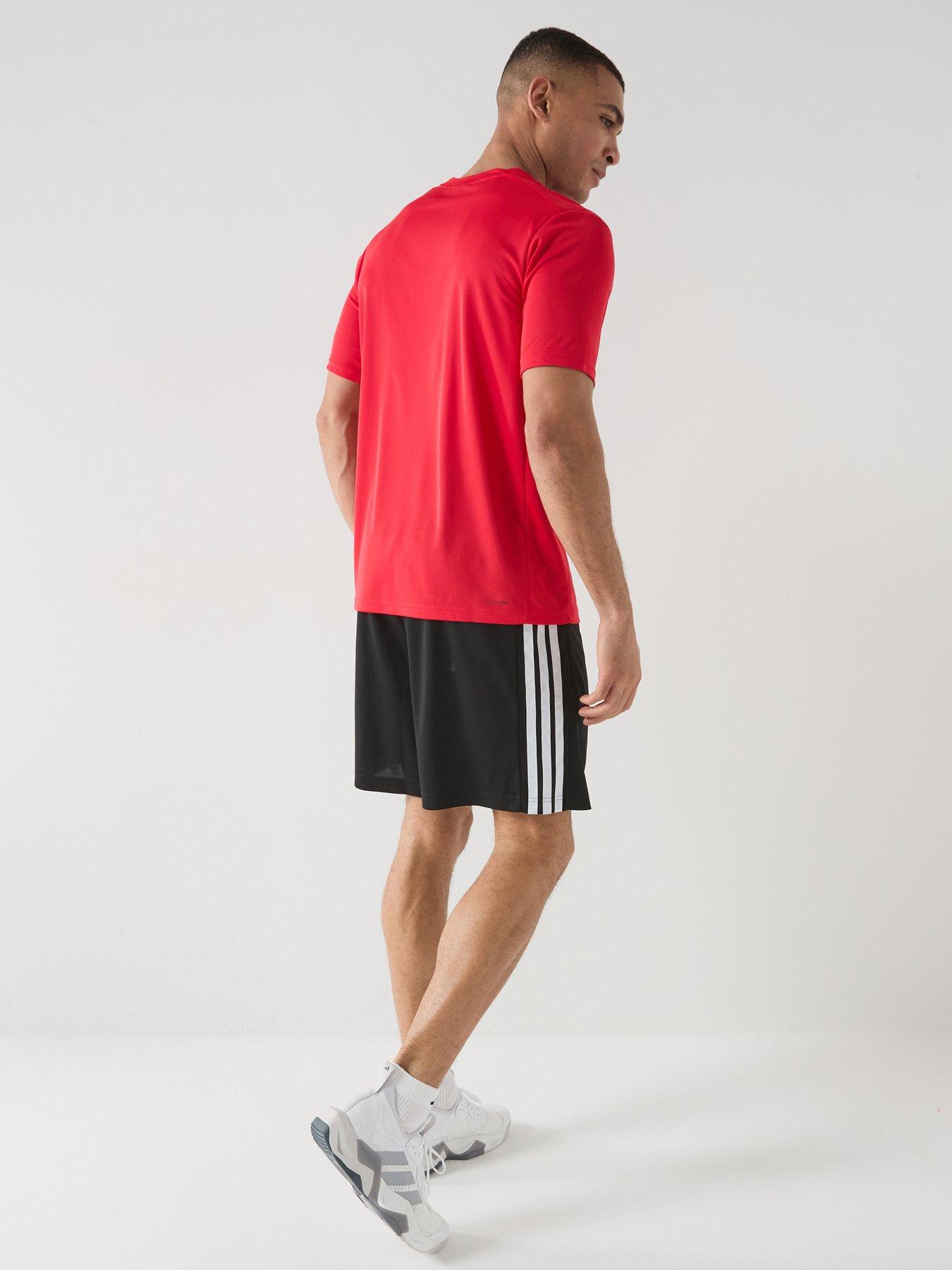  image of adidas-mens-training-workout-essentials-t-shirt-red