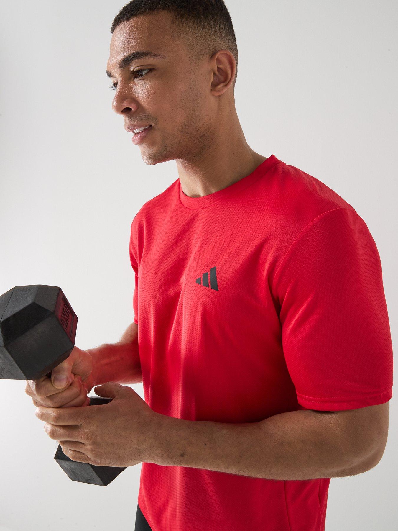  image of adidas-mens-training-workout-essentials-t-shirt-red