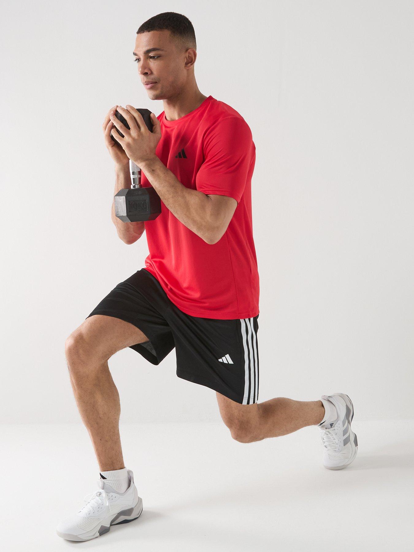  image of adidas-mens-training-workout-essentials-t-shirt-red