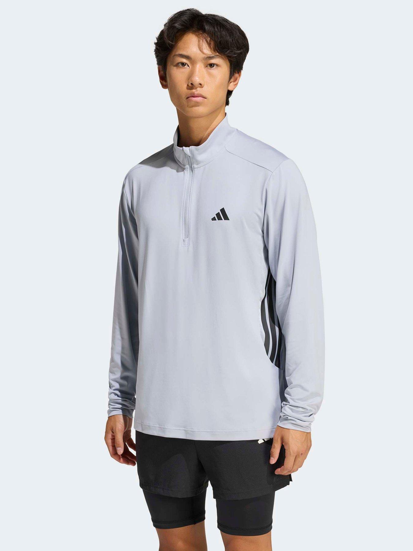  image of adidas-mens-training-tech-14-zip-grey