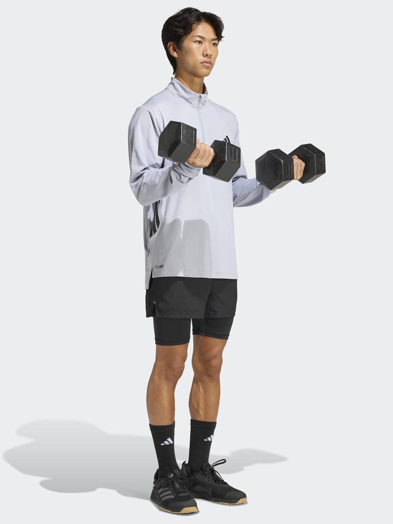  image of adidas-mens-training-tech-14-zip-grey