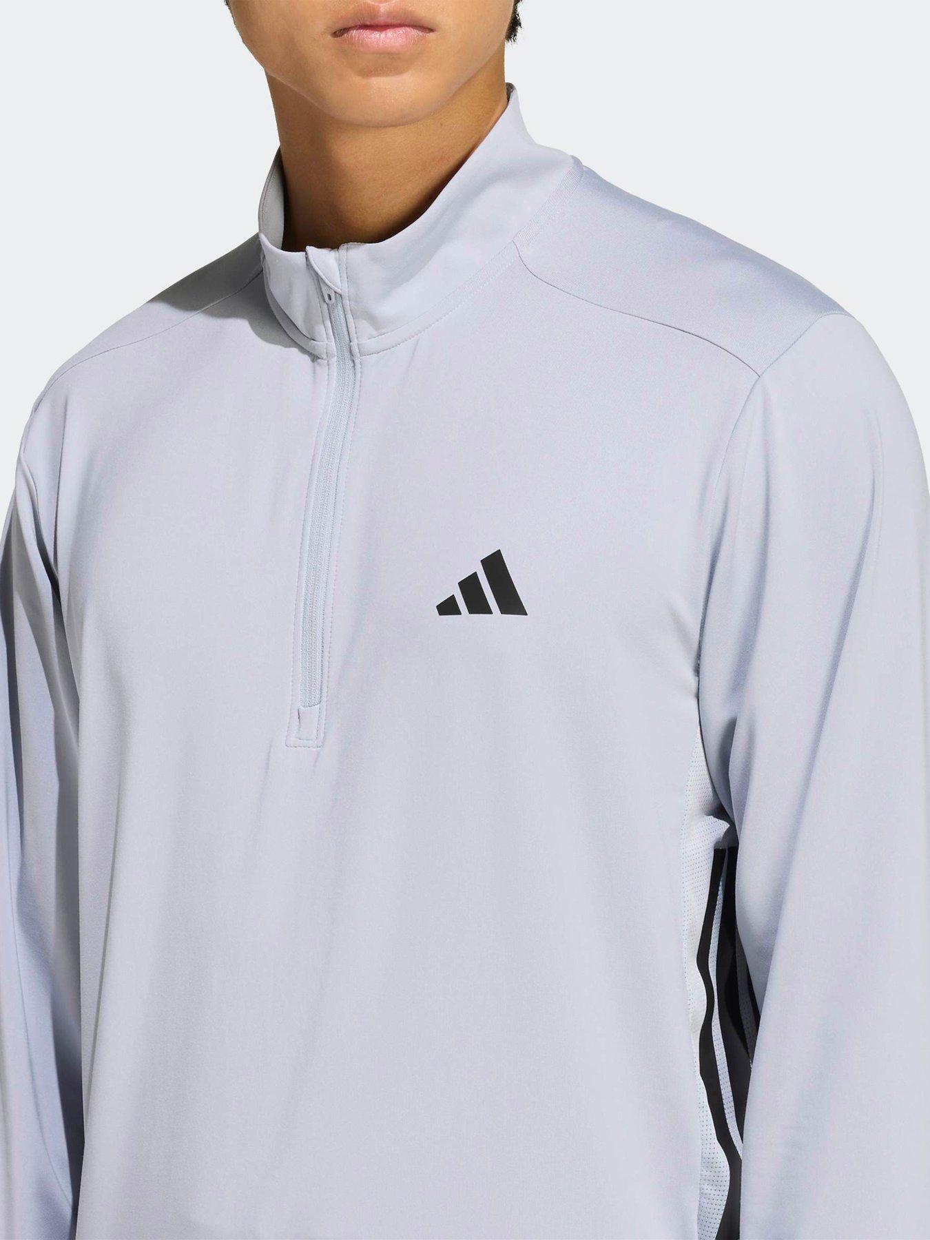  image of adidas-mens-training-tech-14-zip-grey