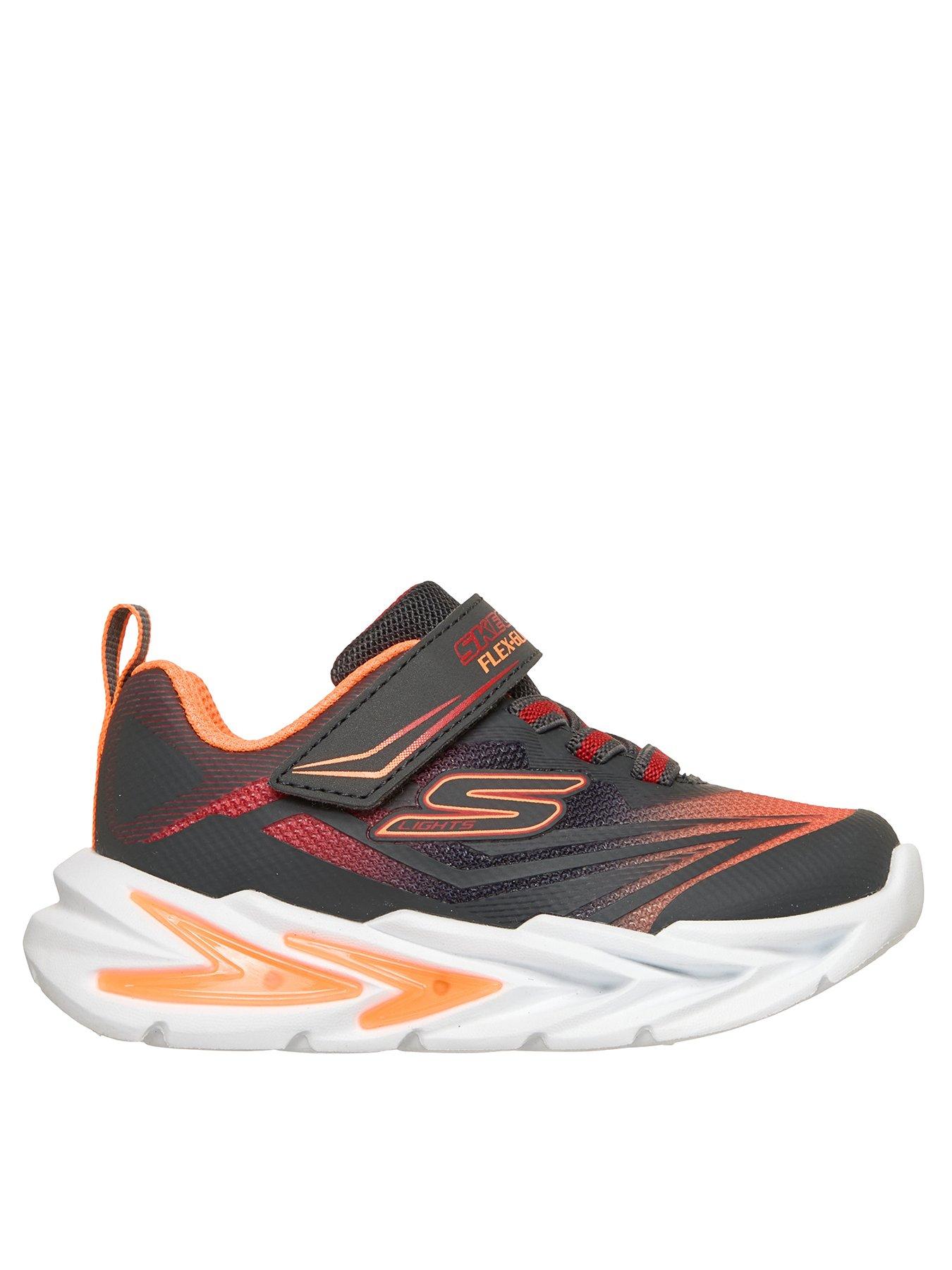 Image 1 of 5 of Skechers Kids Lighted Gore &amp; Strap Sneaker W/ Midsole Techpiece