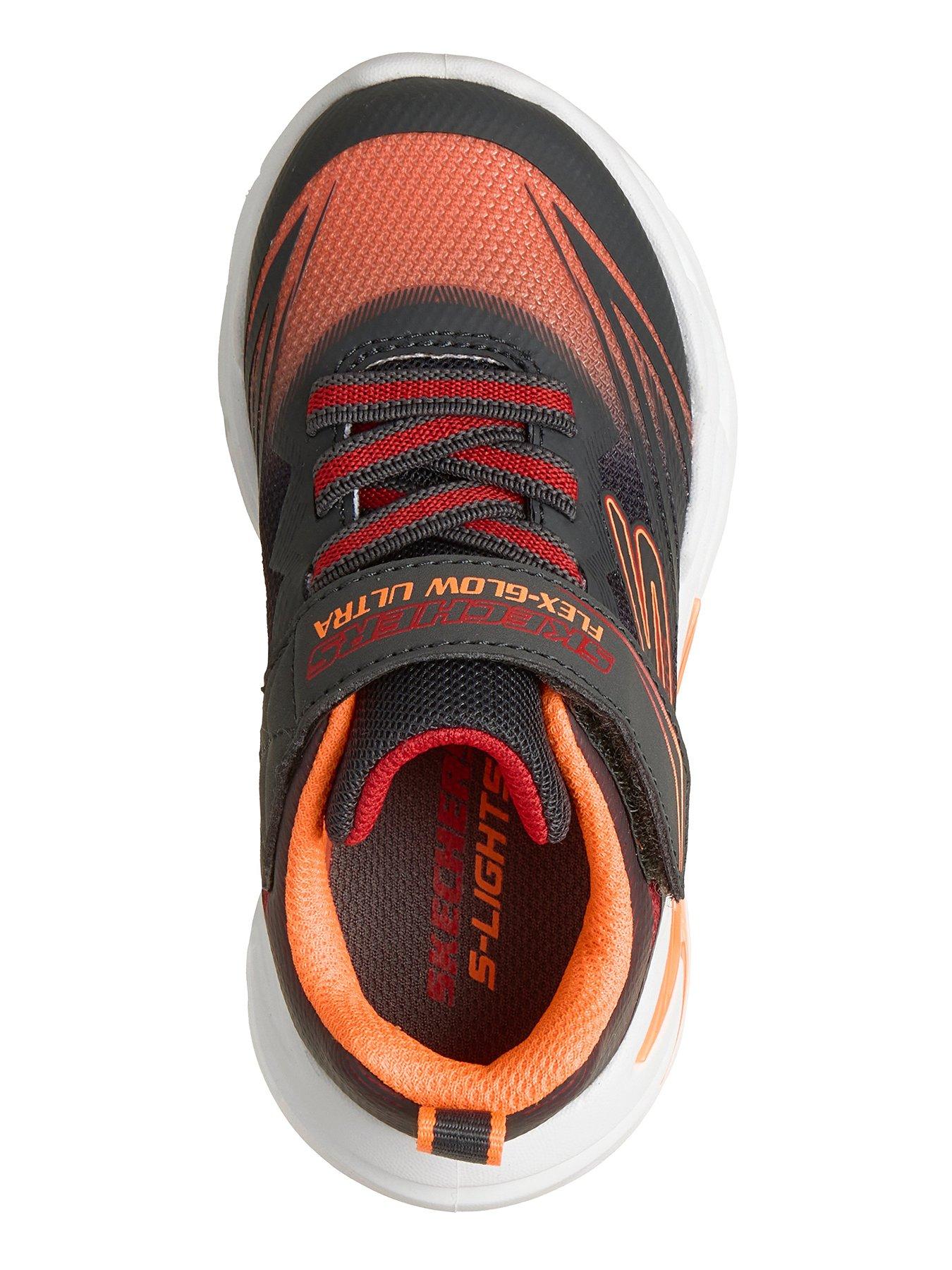 Image 3 of 5 of Skechers Kids Lighted Gore &amp; Strap Sneaker W/ Midsole Techpiece