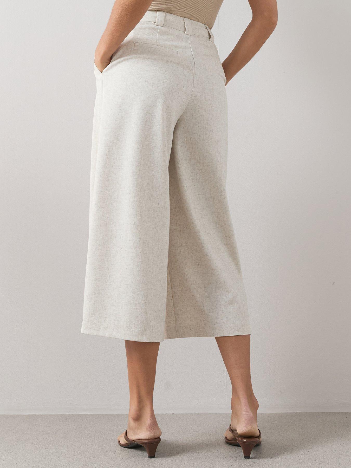 Image 2 of 6 of The Very Collection Tailored Culottes - Natural
