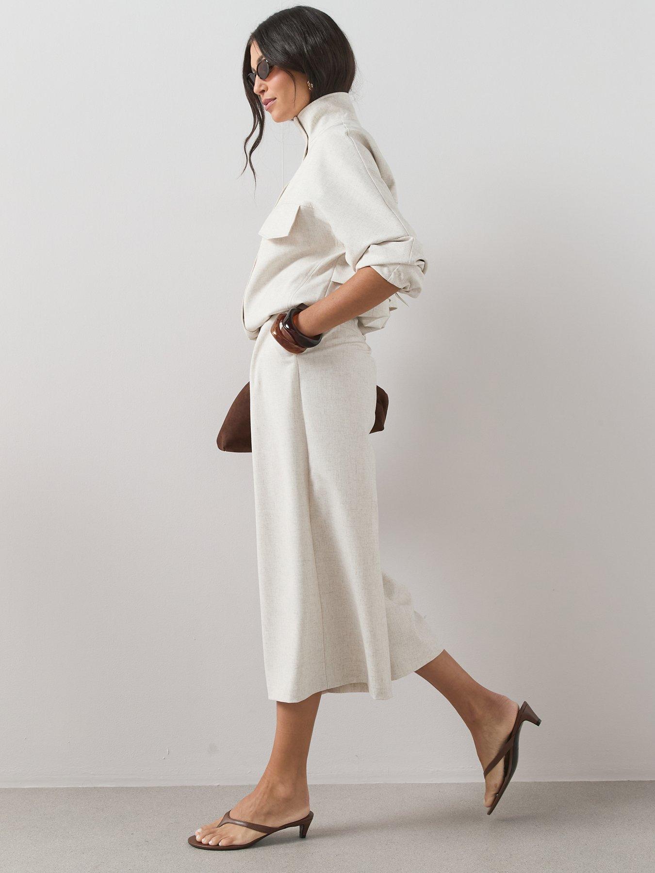 Image 6 of 6 of The Very Collection Tailored Culottes - Natural