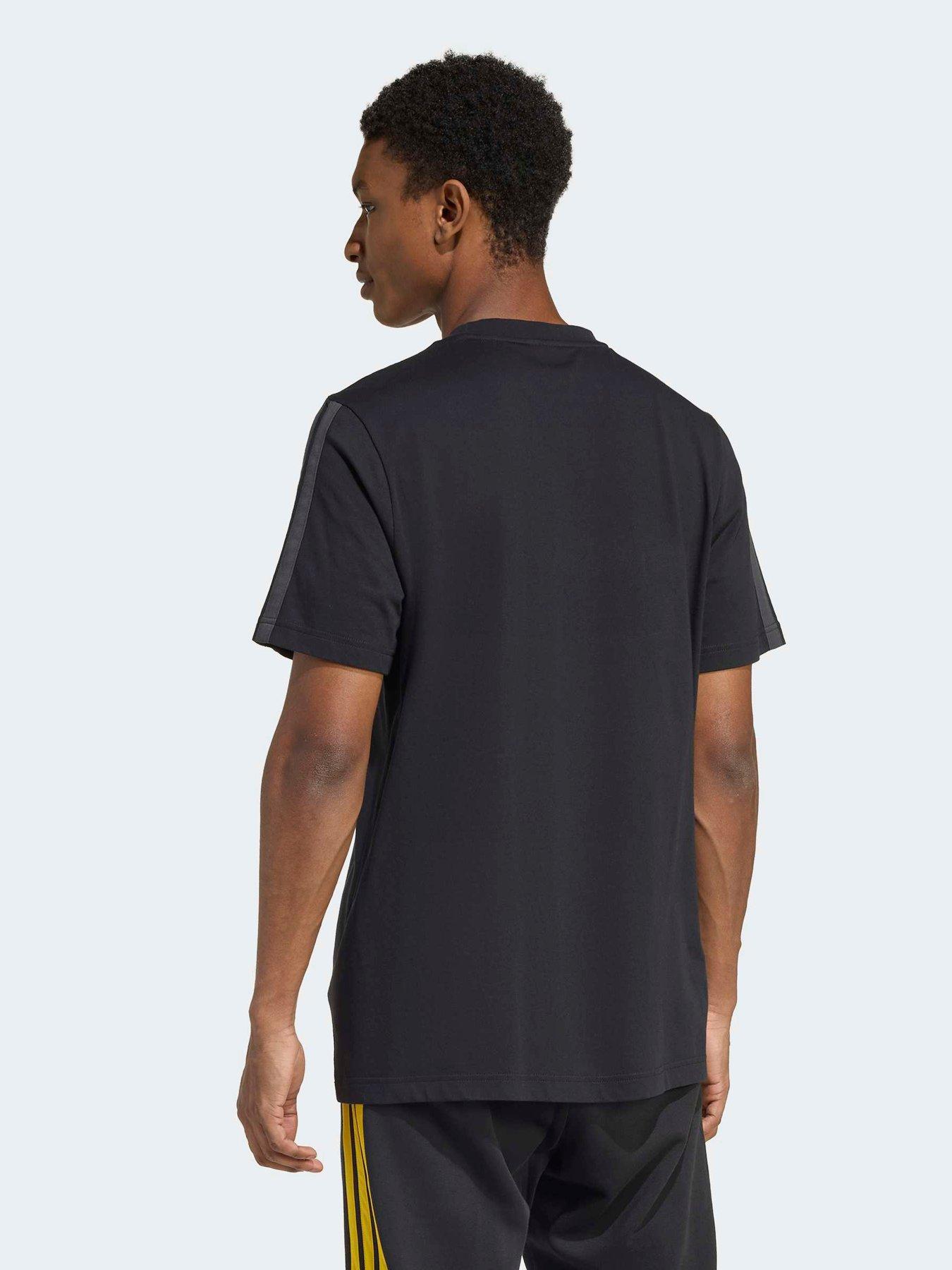 Image 2 of 7 of adidas Mens Running Adi365 Iconic Stripes Long Sleeve T-Shirt - Black