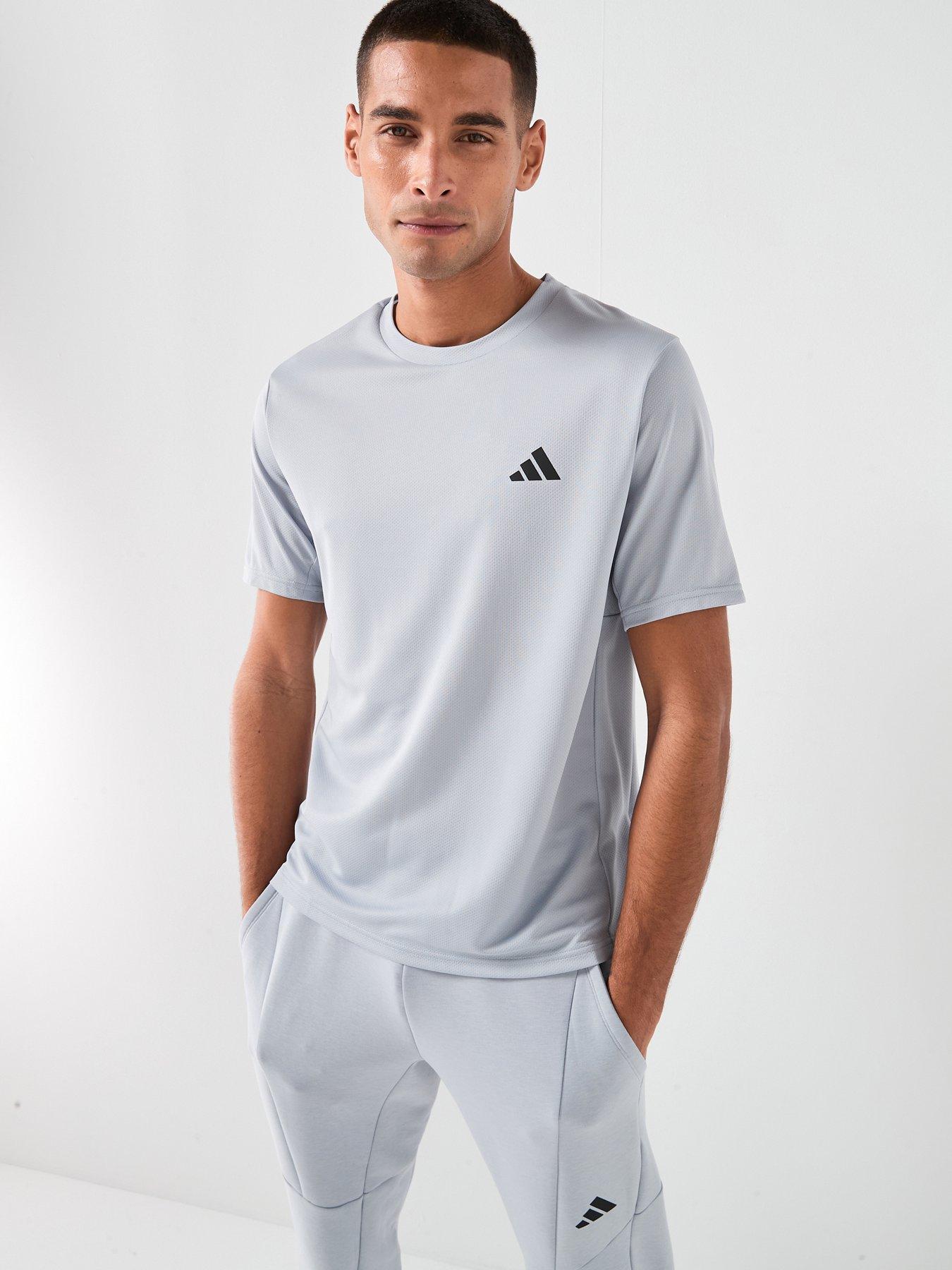 Image 1 of 6 of adidas Mens Training Workout Essentials T-Shirt - Grey