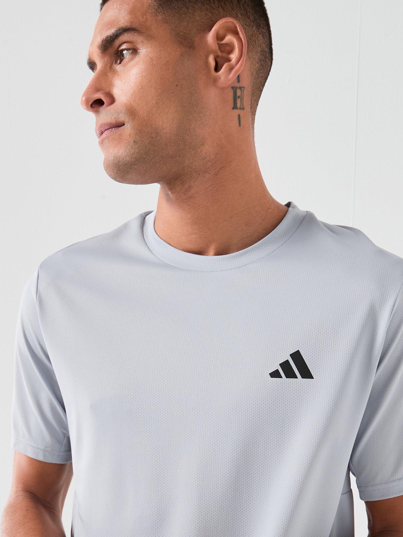 Image 4 of 6 of adidas Mens Training Workout Essentials T-Shirt - Grey