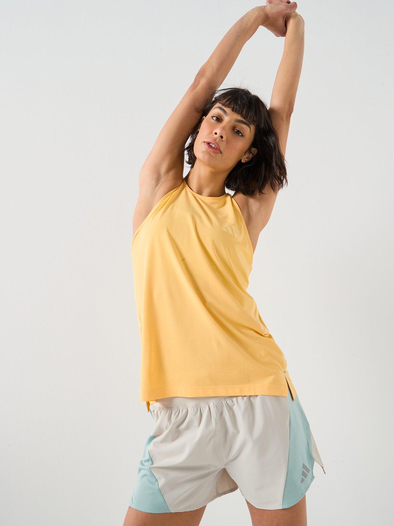  image of adidas-womens-running-adi365-iconic-stripes-tank-orange