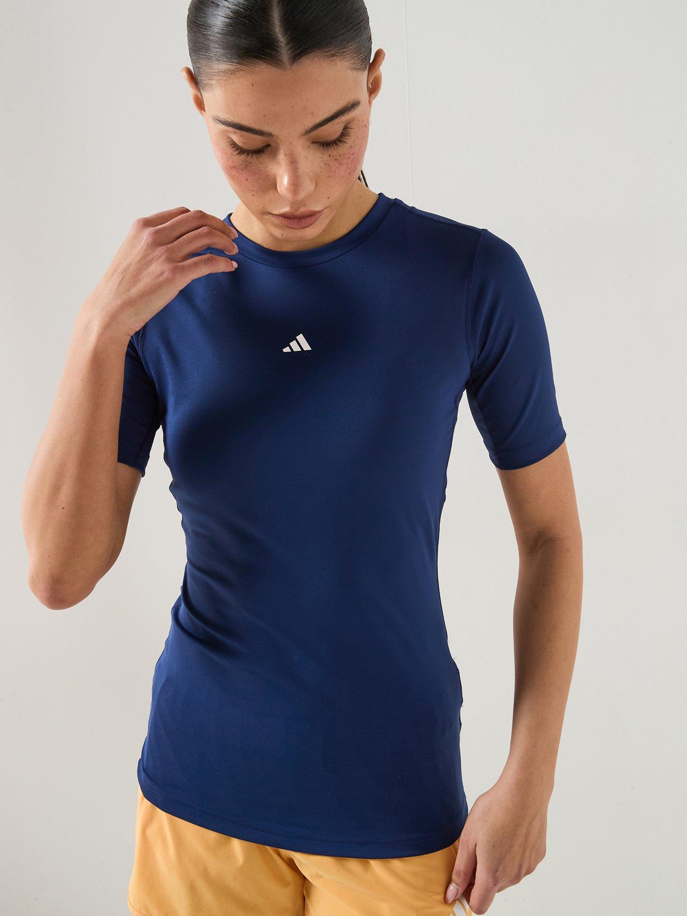 adidas Womens Training Techfit T-Shirt - Blue