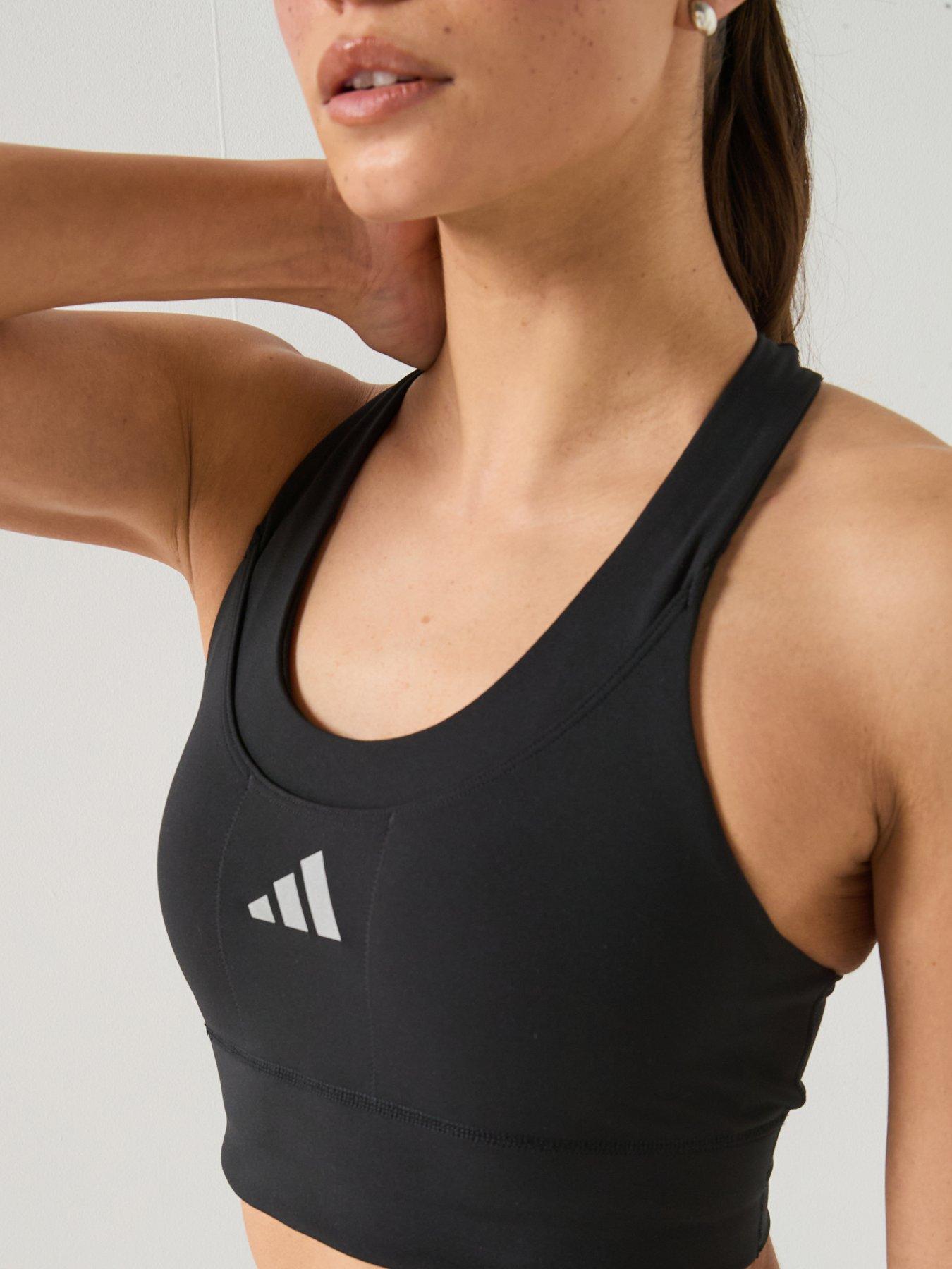  image of adidas-womens-training-running-medium-support-bra-black