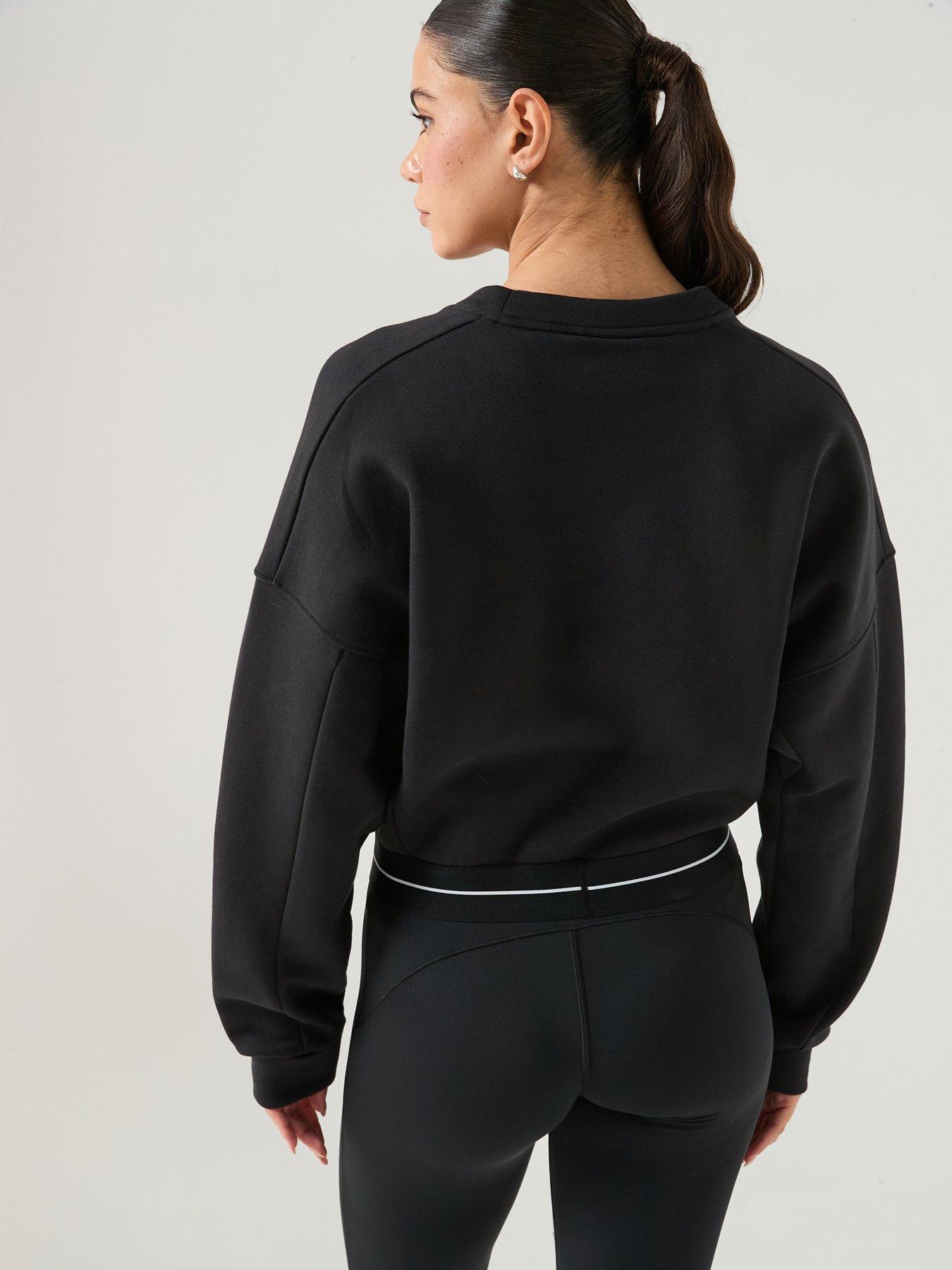  image of adidas-womens-training-hyperglam-sweatshirt-black