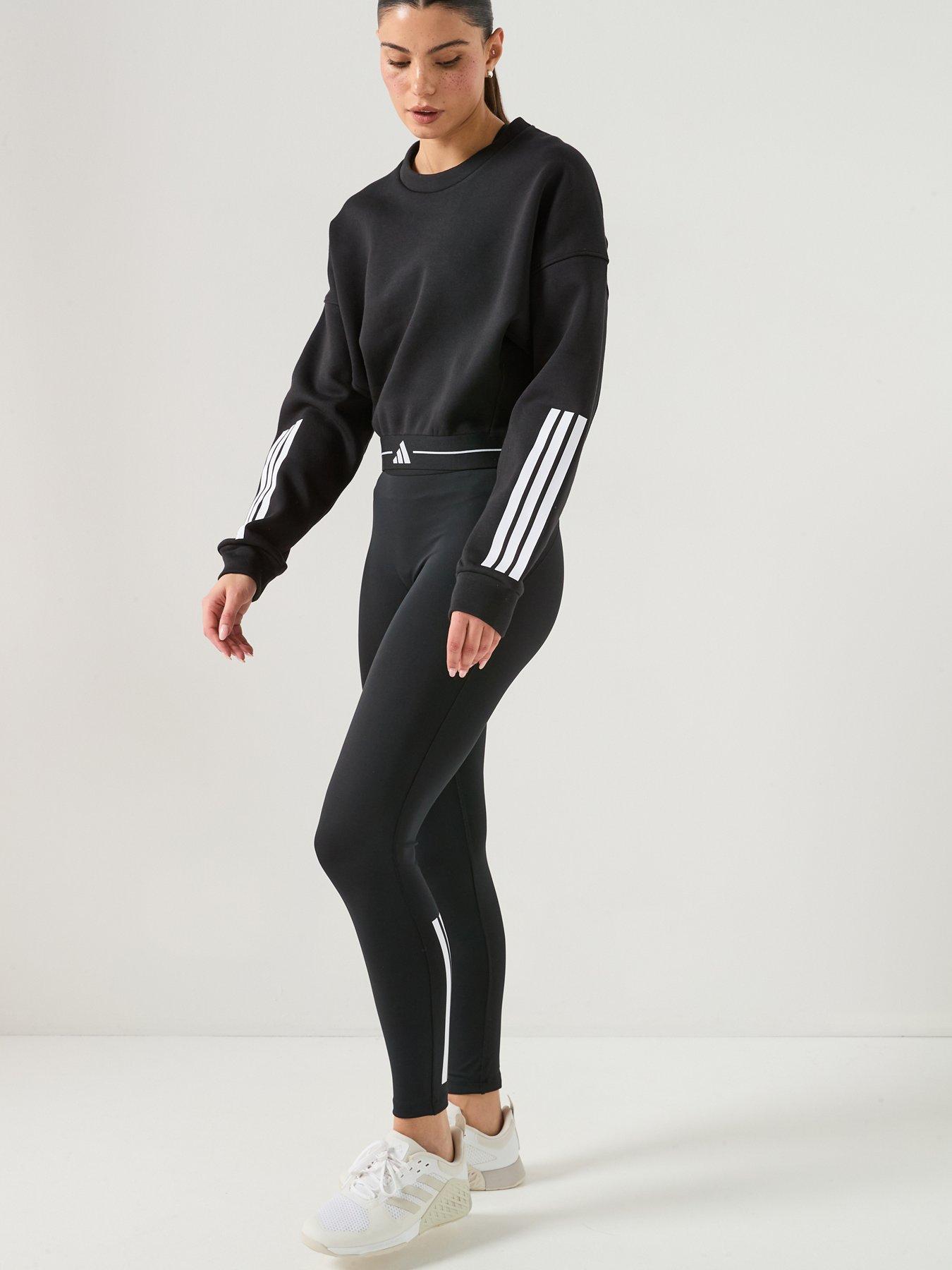  image of adidas-womens-training-hyperglam-sweatshirt-black