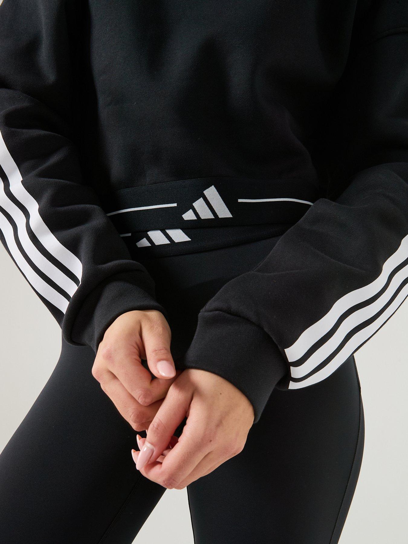  image of adidas-womens-training-hyperglam-sweatshirt-black