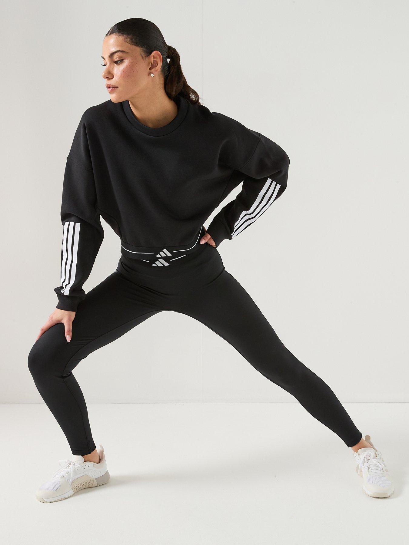  image of adidas-womens-training-hyperglam-sweatshirt-black