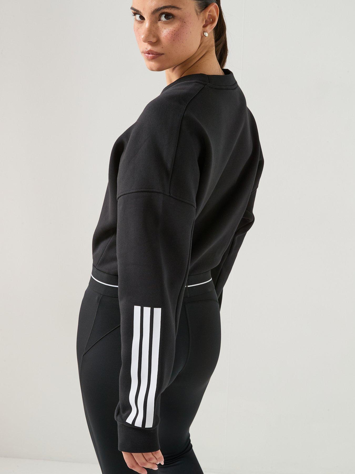  image of adidas-womens-training-hyperglam-sweatshirt-black