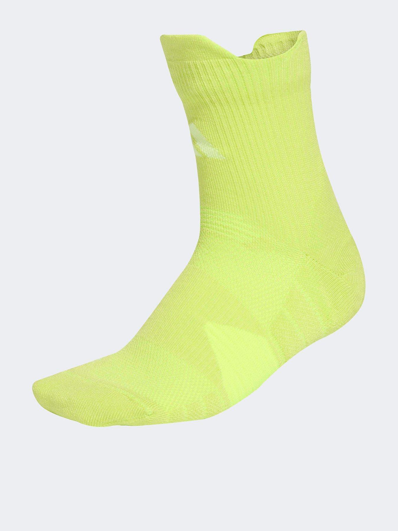  image of adidas-unisex-running-crew-socks-yellow