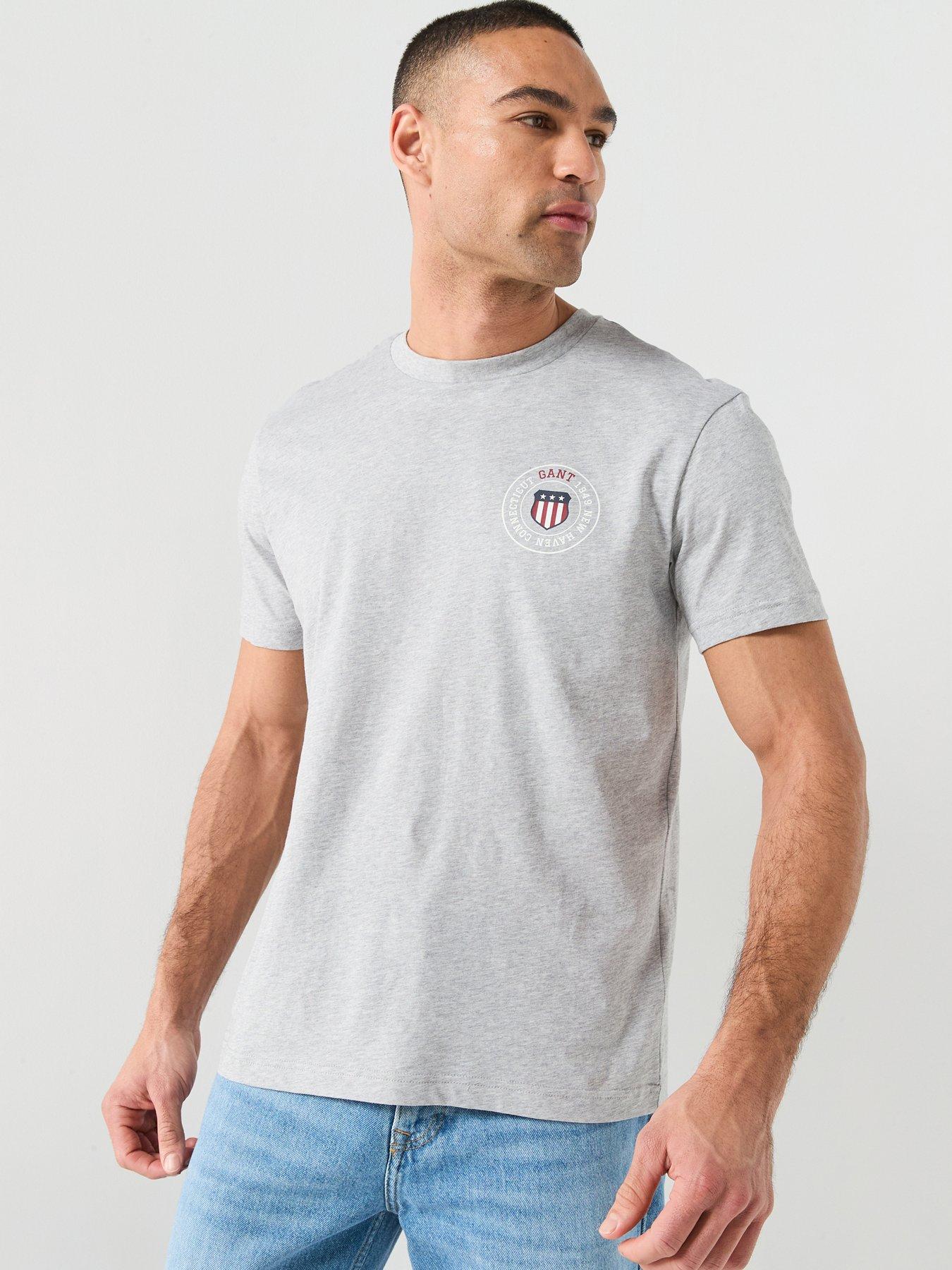 GANT Graphic Short Sleeve T-Shirt - Grey