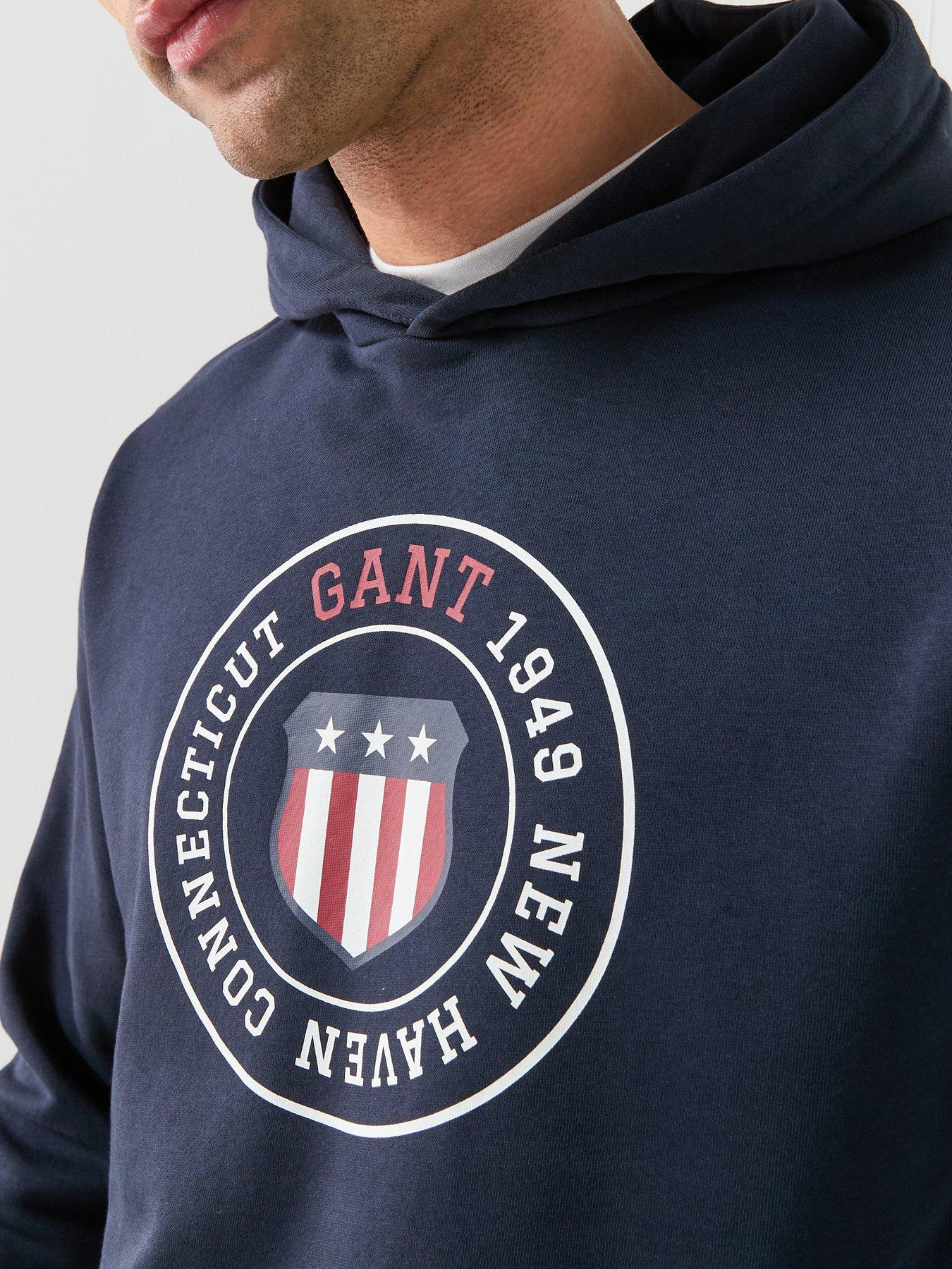 Image 5 of 5 of GANT Graphic Hoodie - Navy