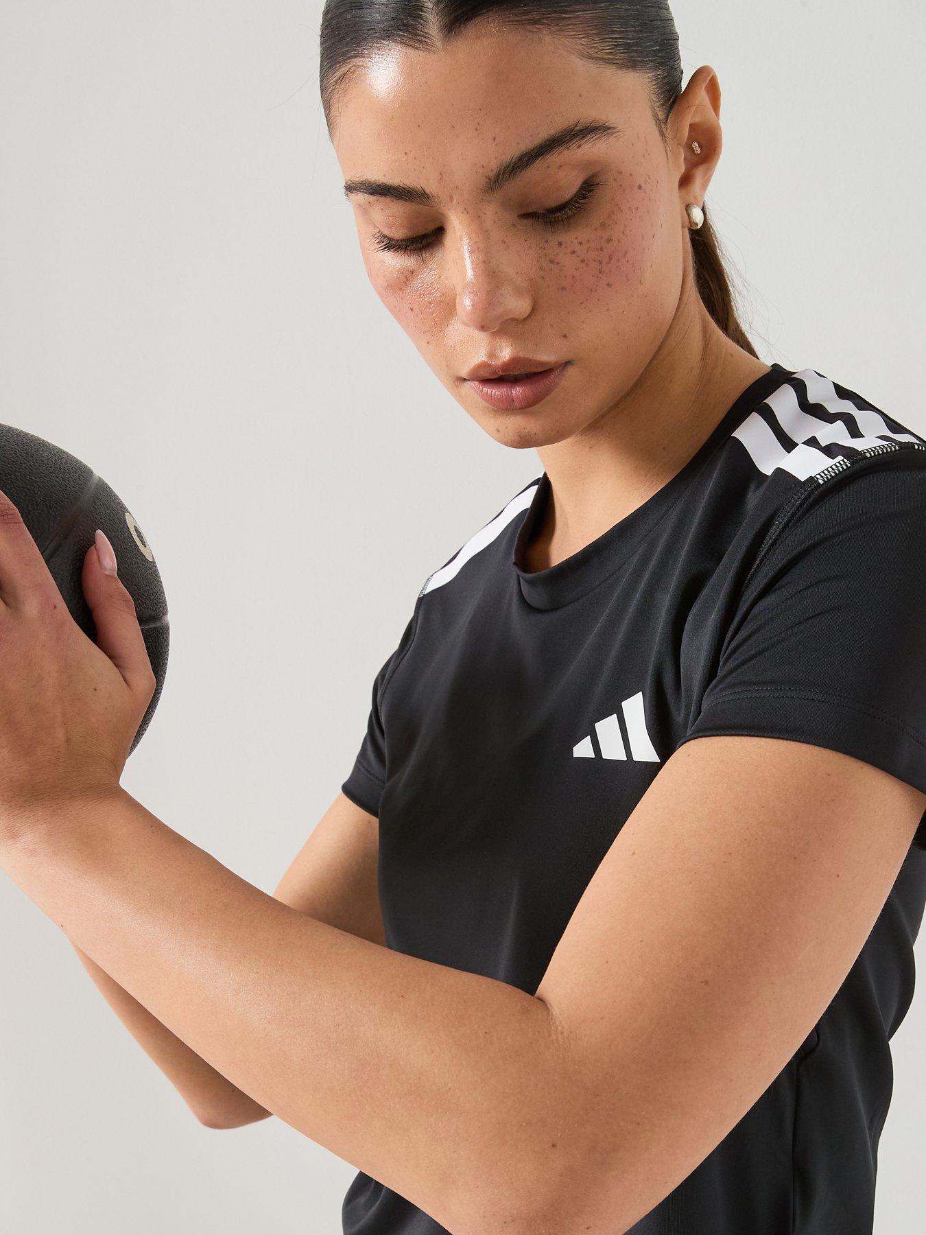  image of adidas-womens-training-hyperglam-t-shirt-black