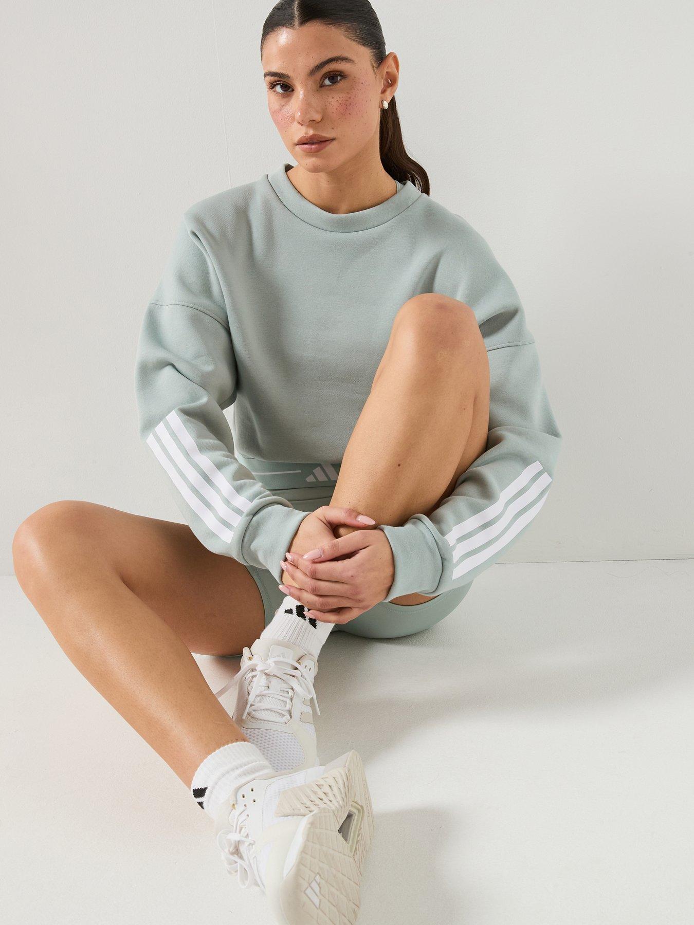 Image 1 of 7 of adidas Womens Training Hyperglam Sweatshirt - Green