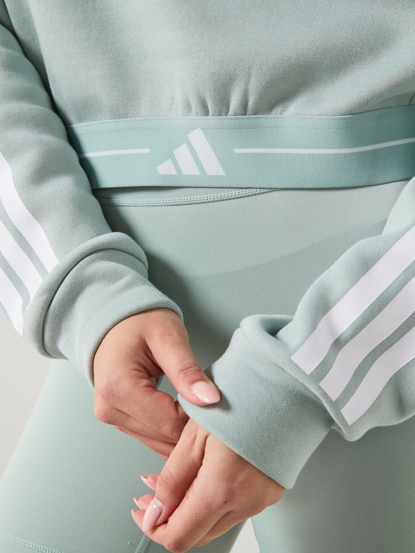 Image 5 of 7 of adidas Womens Training Hyperglam Sweatshirt - Green
