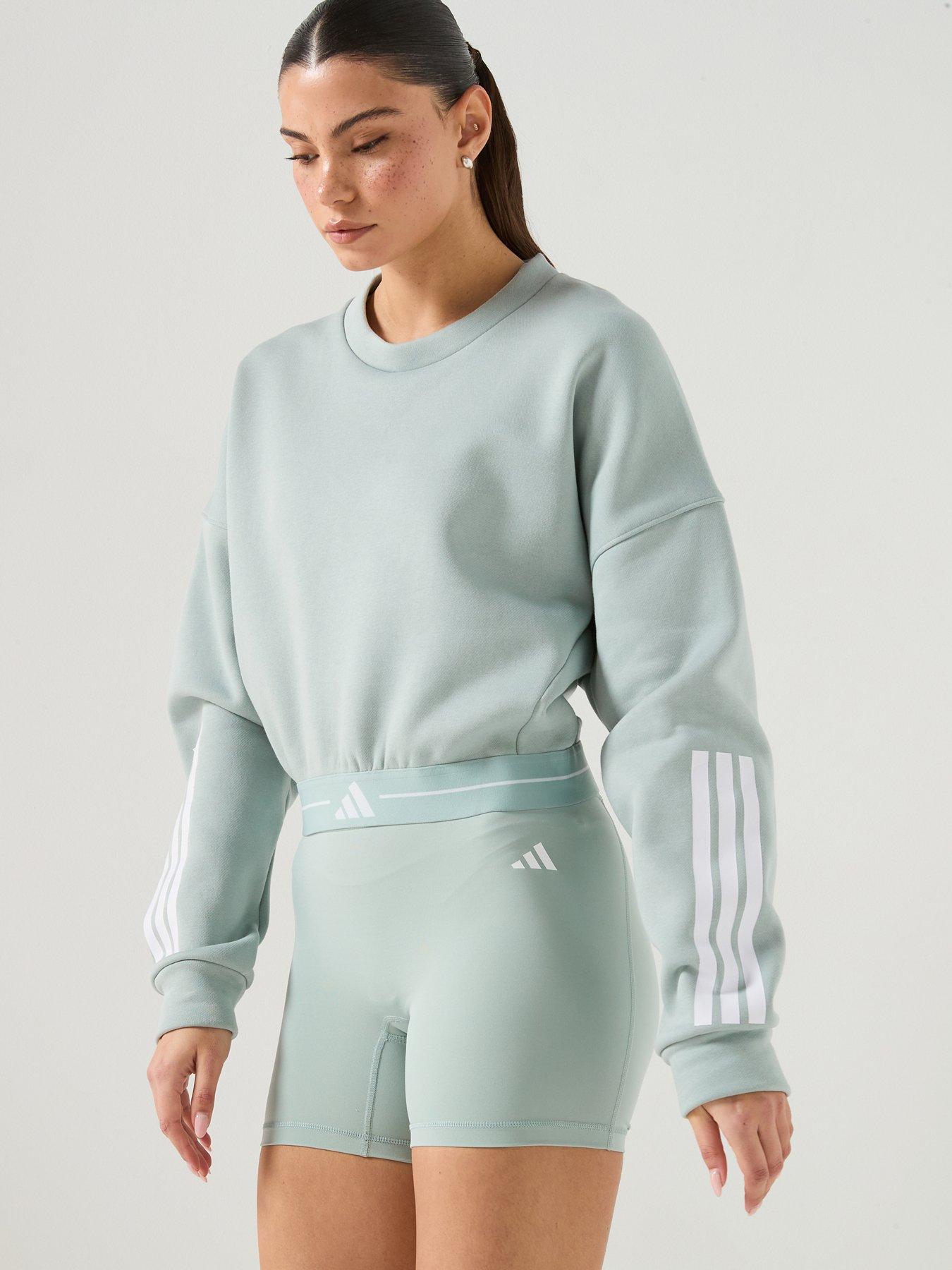 Image 6 of 7 of adidas Womens Training Hyperglam Sweatshirt - Green